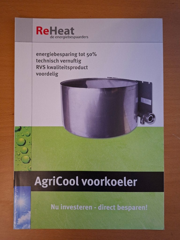 Folder ReHeat Agricool voorkoeler, Boeken, Ophalen of Verzenden, Gelezen, Tractor en Landbouw