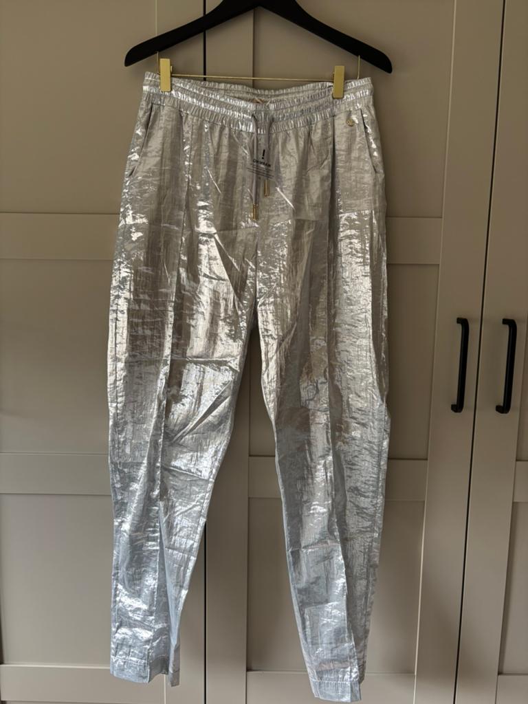 Josh V - filipa broek - Zilver, Kleding | Dames, Broeken en Pantalons, Overige kleuren, Maat 42/44 (L), Nieuw, Ophalen of Verzenden
