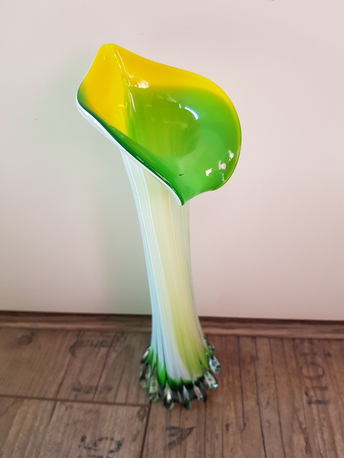murano vaas kelkbloem / design opject, Glas, 30 cm, Vaas, Handgemaakt