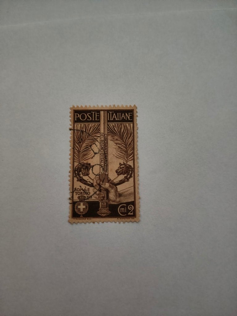 8532 italie roma e torino 1911 2 centesimi, Verzenden