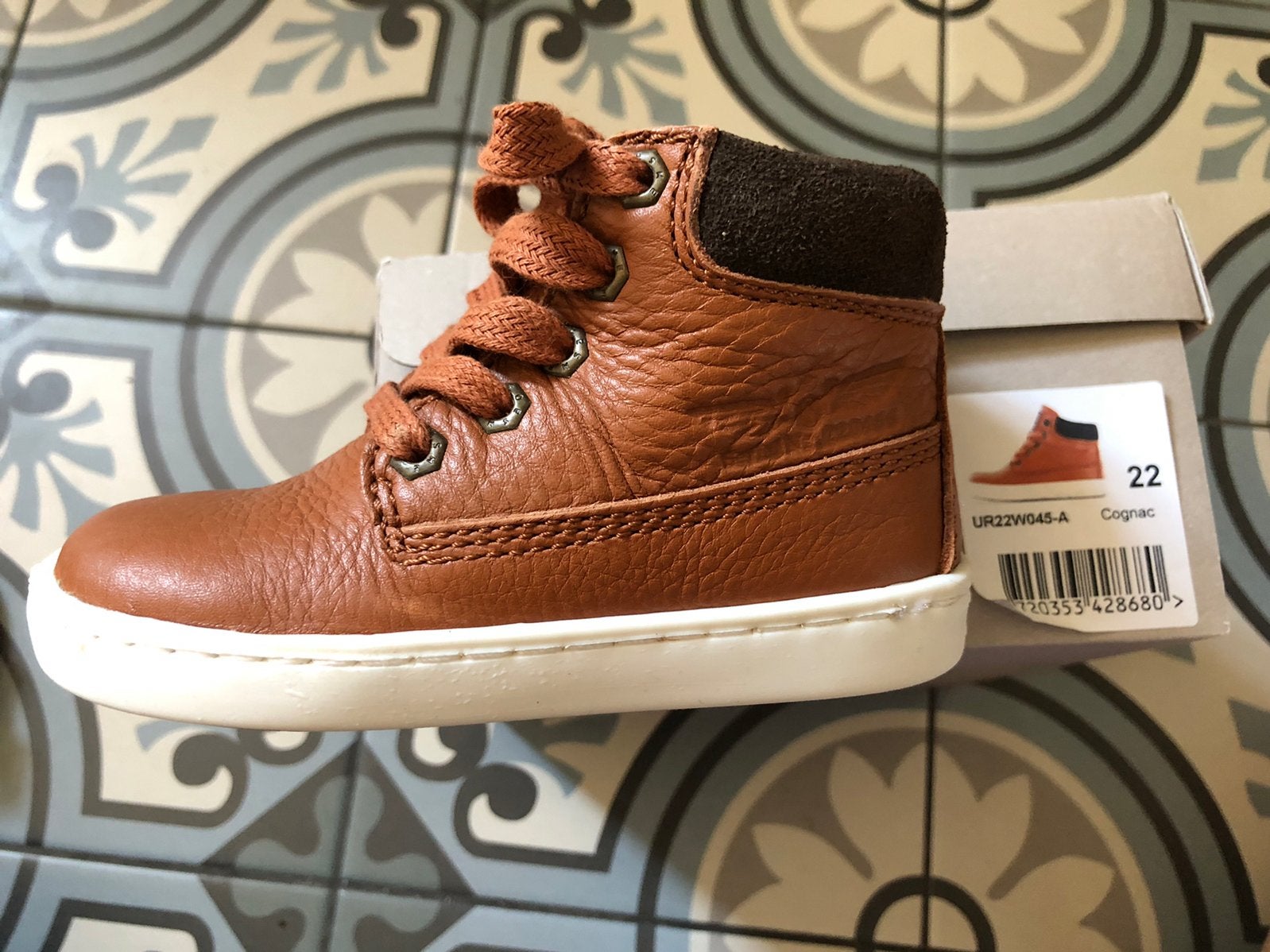 Schoenen Shoesme veter+rits maat 22 (echt leder), Schoentjes, Jongetje of Meisje, Nieuw, Ophalen of Verzenden