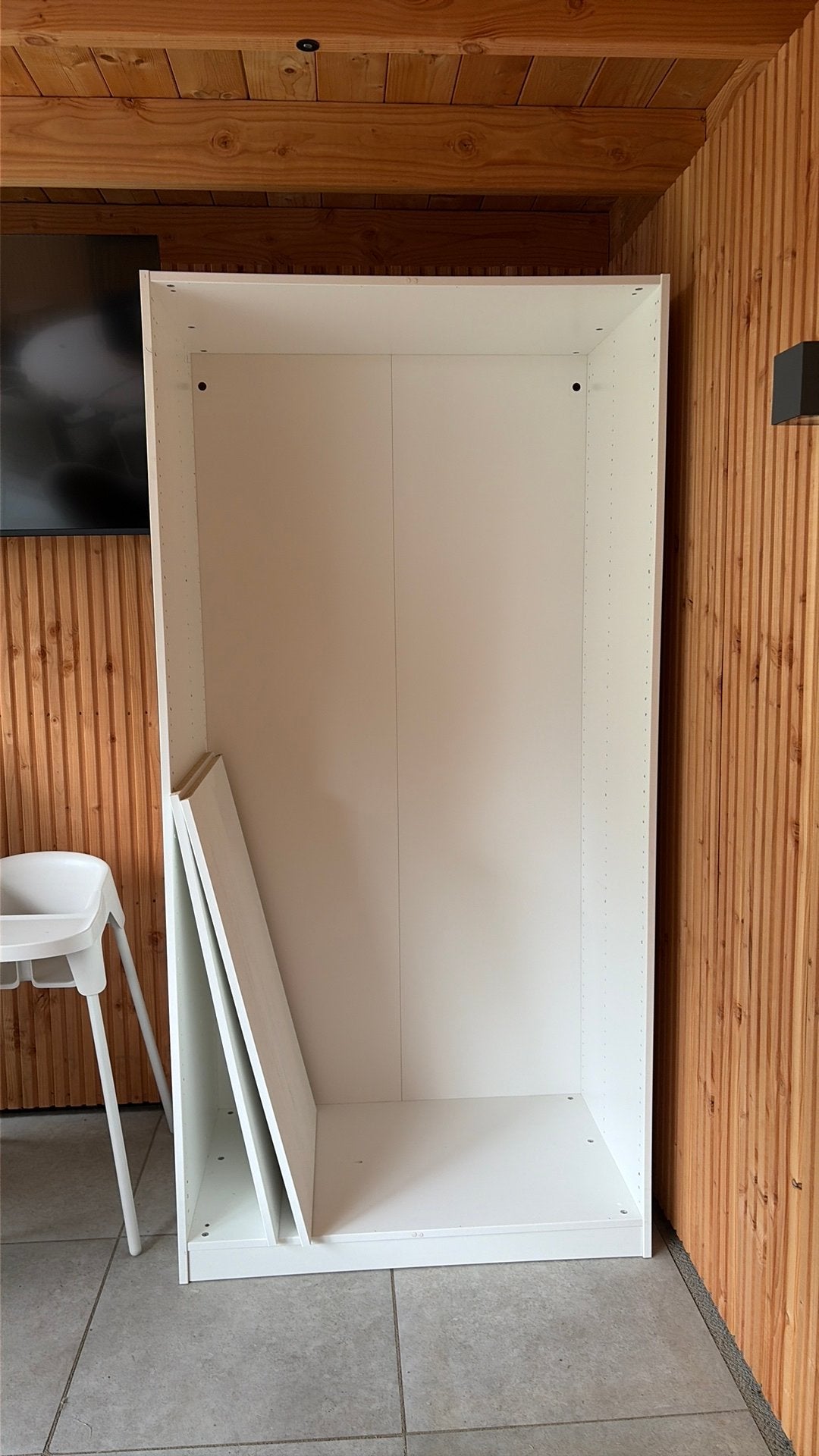 IKEA pax kast 100cm met 2 planken, Ophalen, Kunststof, Gebruikt, 80 tot 100 cm