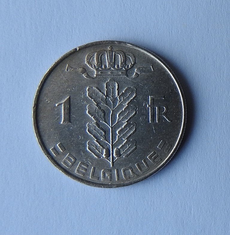 Munt Belgie 1 fr 1970, Postzegels en Munten, Verzenden, Overig, Losse munt