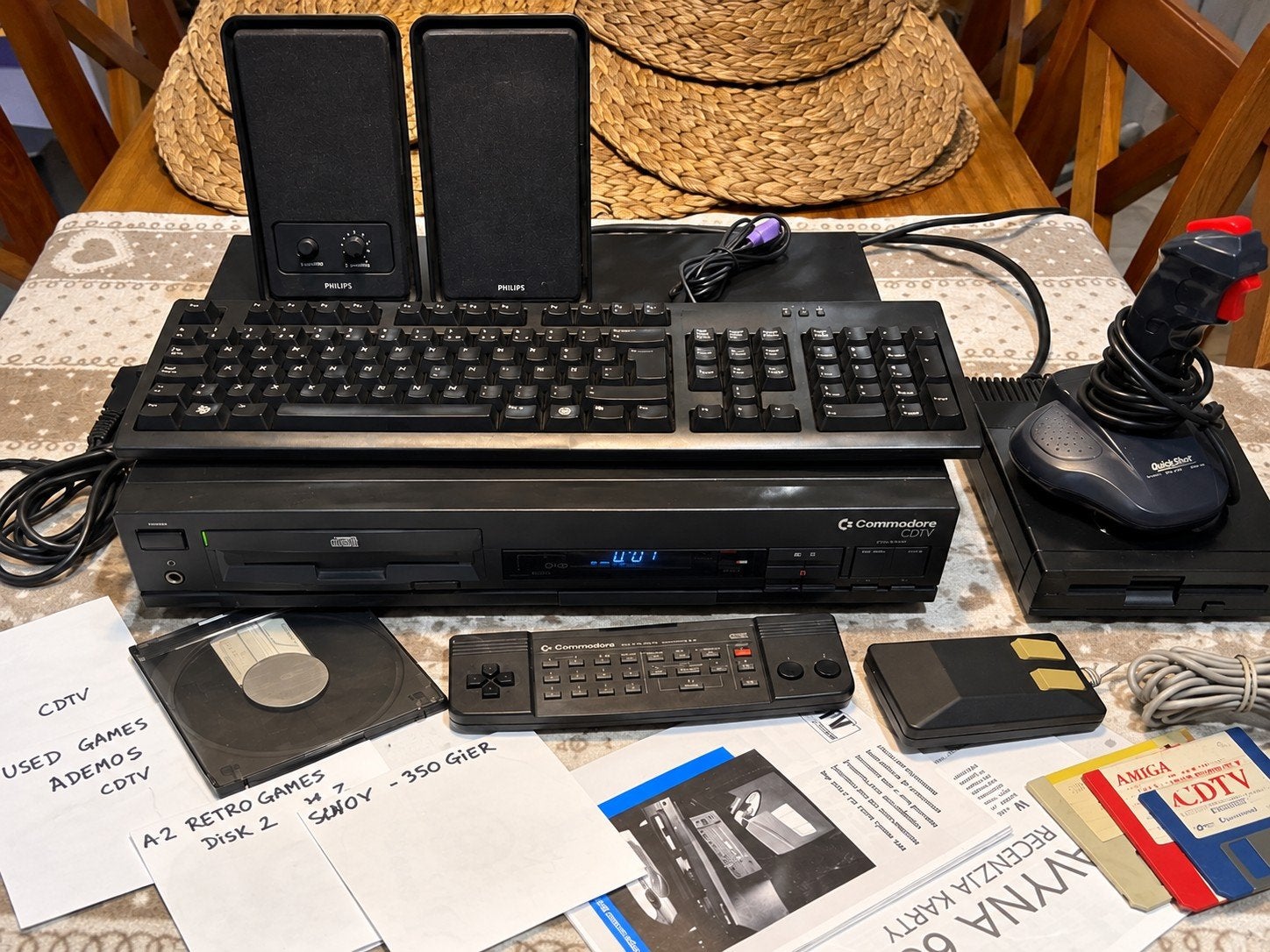 Commodore Amiga CDTV + SAVYNA 68 8MB + CF + accessoires, Computers en Software, Ophalen, Commondore