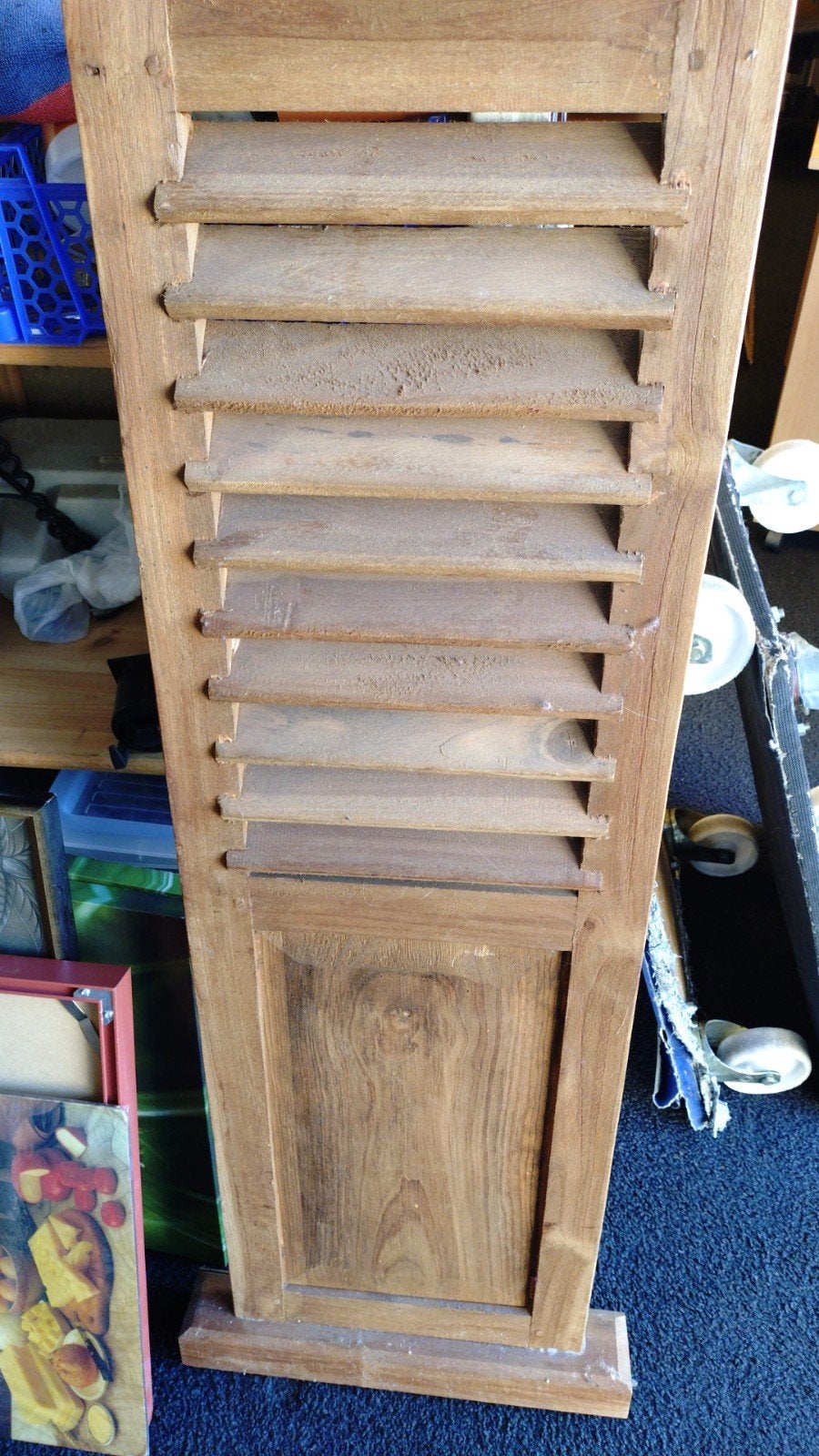 Houten luik met lamellen - Decoratief of functioneel, Ophalen, Gebruikt, Onbekend, Onbekend