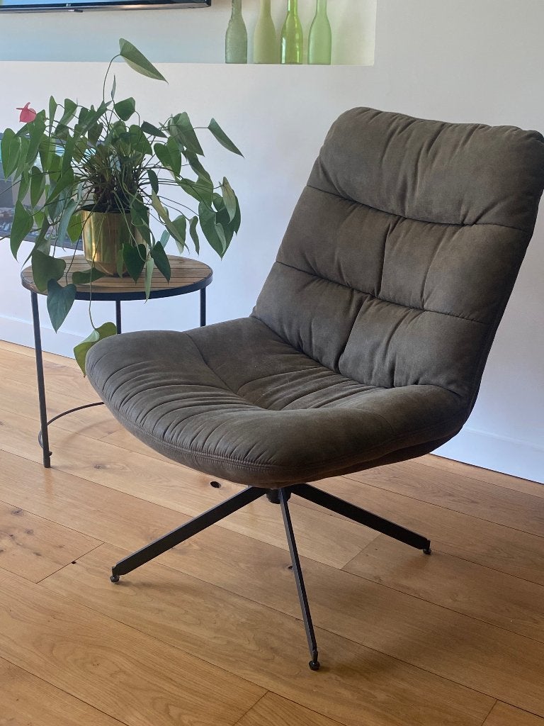 Fauteuil groen draaibaar, Ophalen, Gebruikt, Minder dan 75 cm, Landelijk