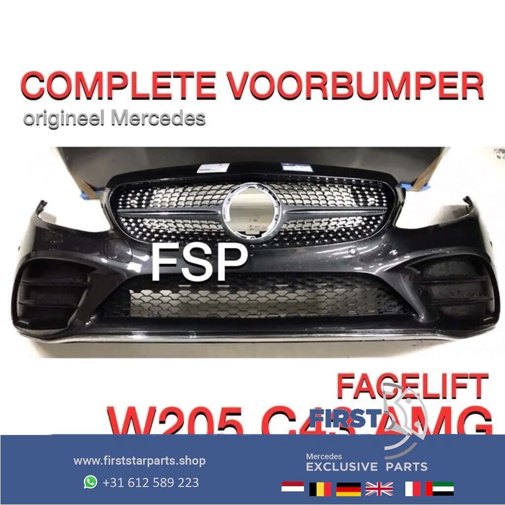 W205 C43 AMG Voorbumper Facelift 2014-2020 COMPLEET originee