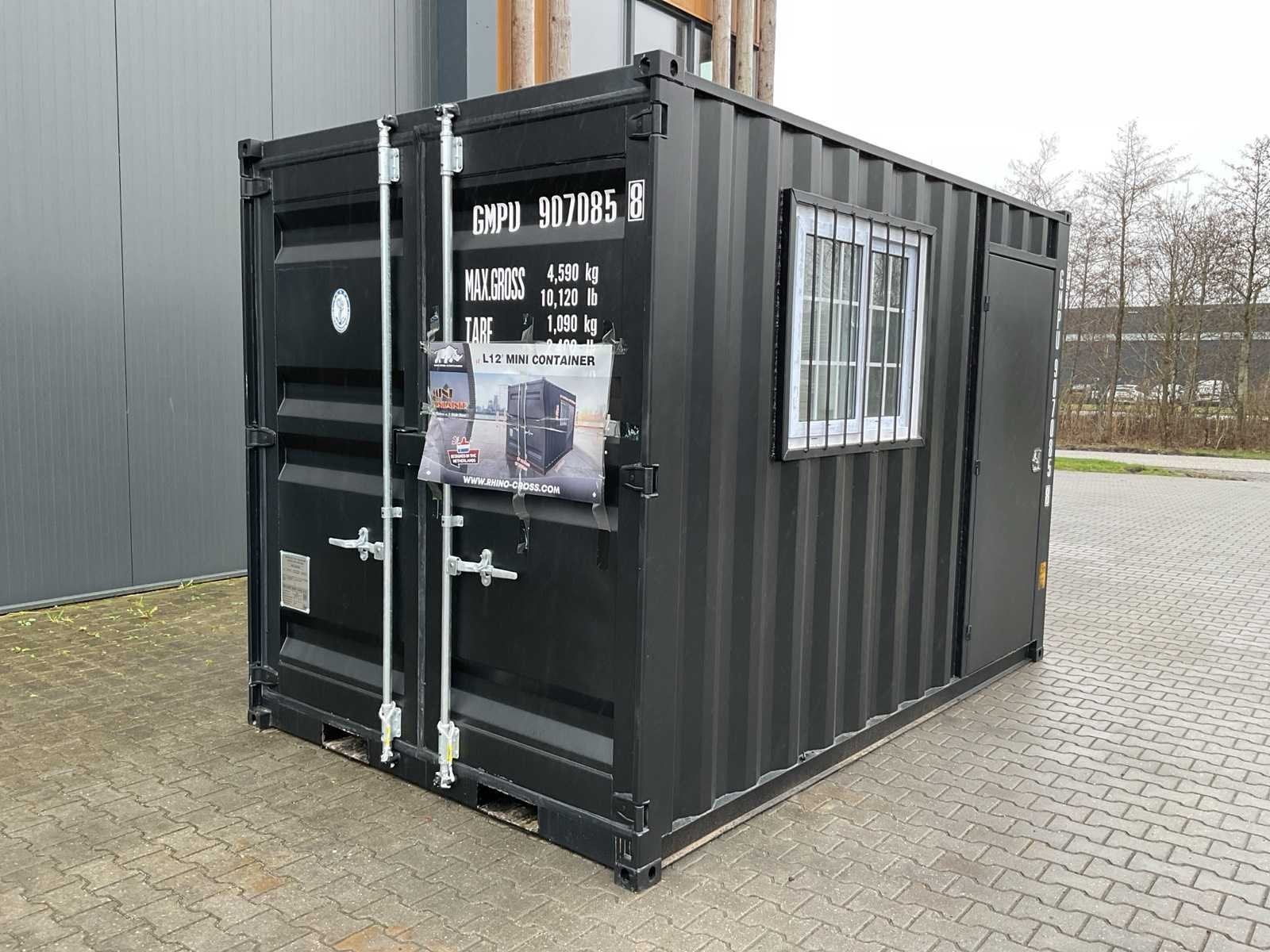 Rhino-Cross-Containers 12ft Mini container met deur en raam