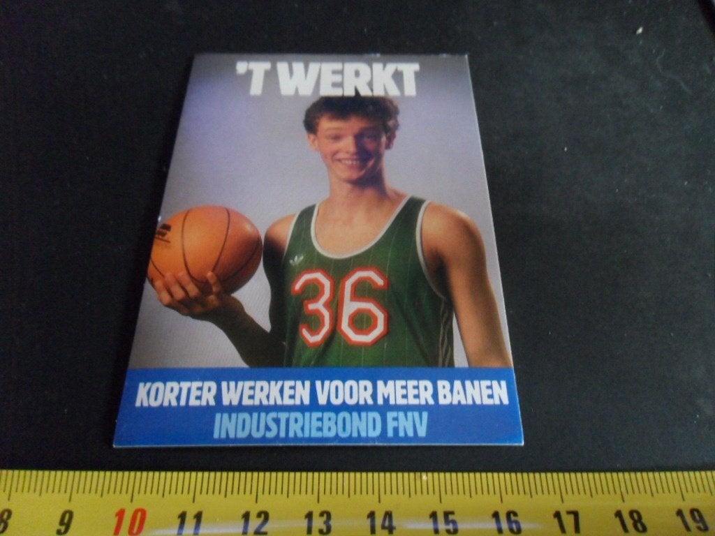 sticker 'T WERKT 36 industriebond FNV  KL353, Ophalen, Zo goed als nieuw