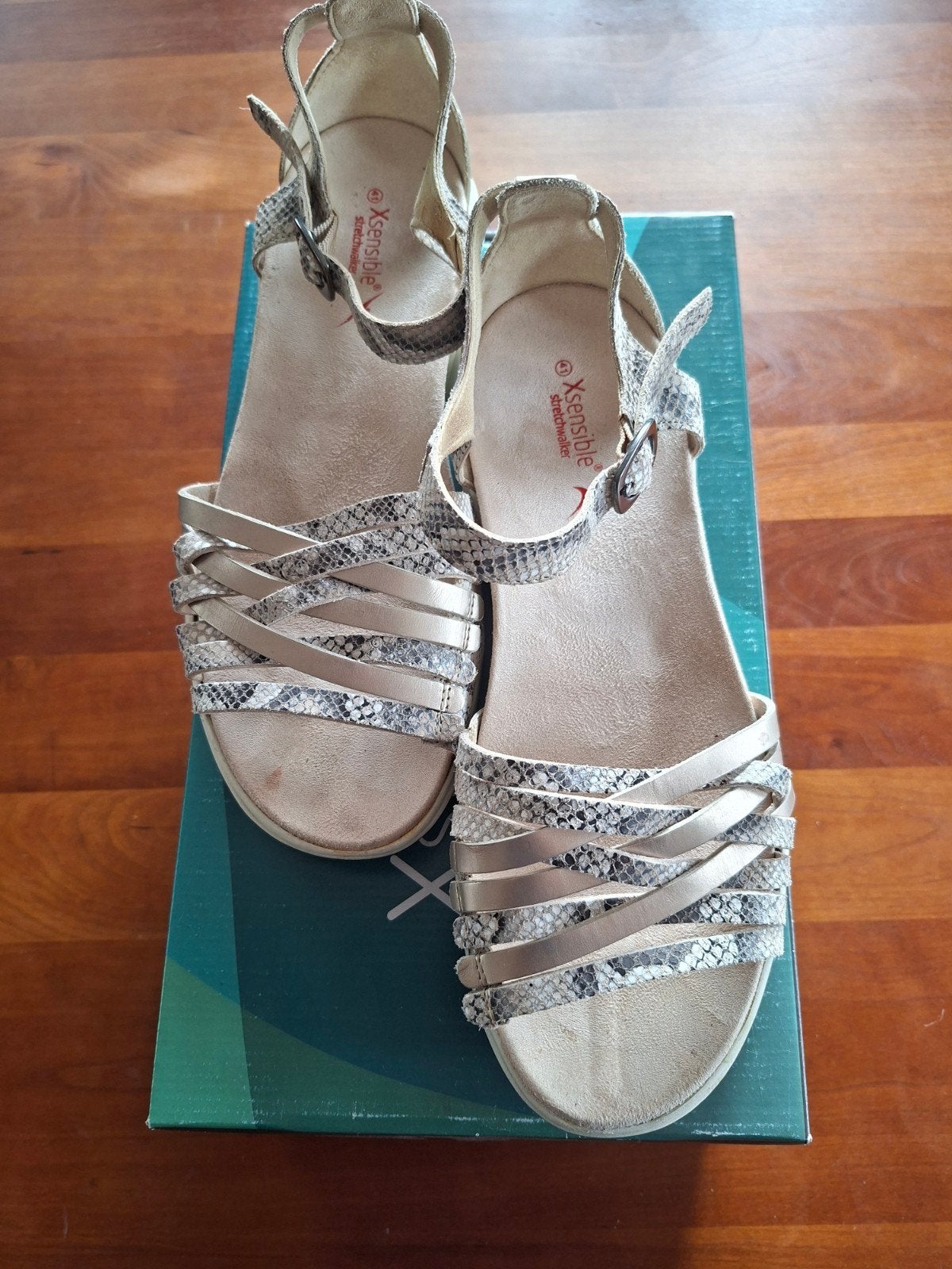 Xsensible Stretchwalker Sandalen - Maat 41   Nude Snake, Xsensible, Verzenden, Beige, Sandalen of Muiltjes