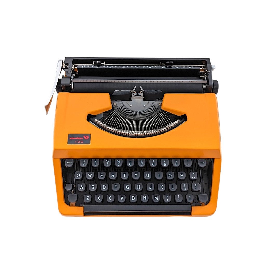Typemachine Vendex 100 oranje - gereviseerd, Diversen, Typemachines, Ophalen, Zo goed als nieuw