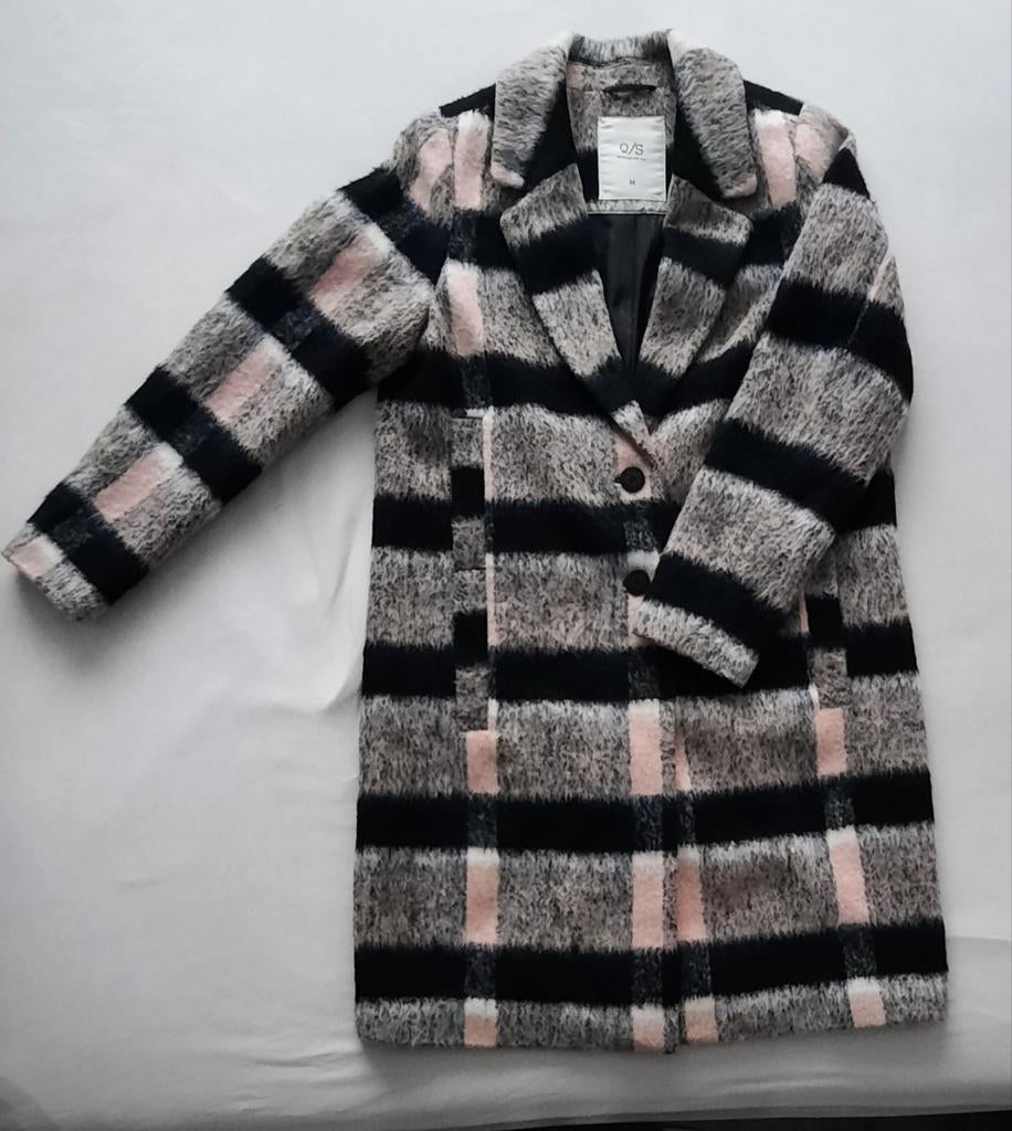 Trenchcoat - mantel - donkerblauw & Zalm kleur - maat M, Maat 38/40 (M), Blauw, Ophalen of Verzenden, Zo goed als nieuw