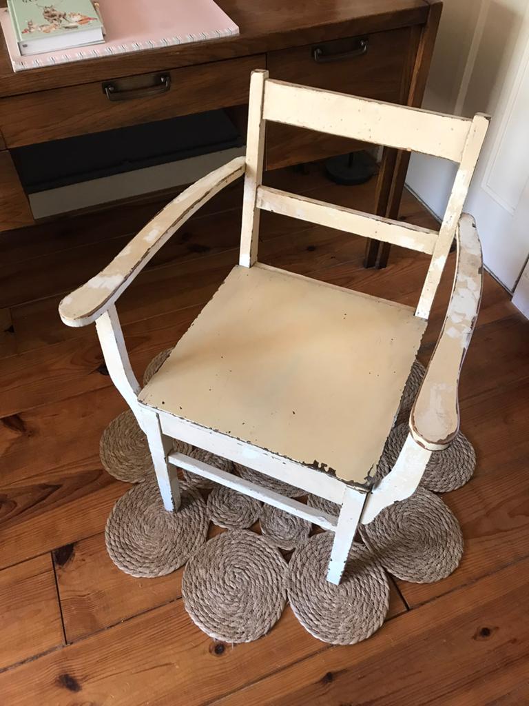 Antieke houten postoel / brocante toiletstoel, Ophalen
