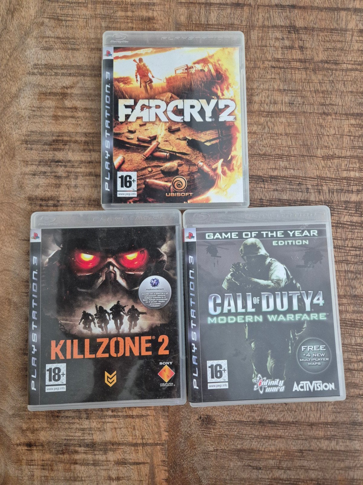 PS3 Games: Far Cry 2, Killzone 2, Call of Duty 4, Spelcomputers en Games, Ophalen, Online, Gebruikt, Vanaf 18 jaar