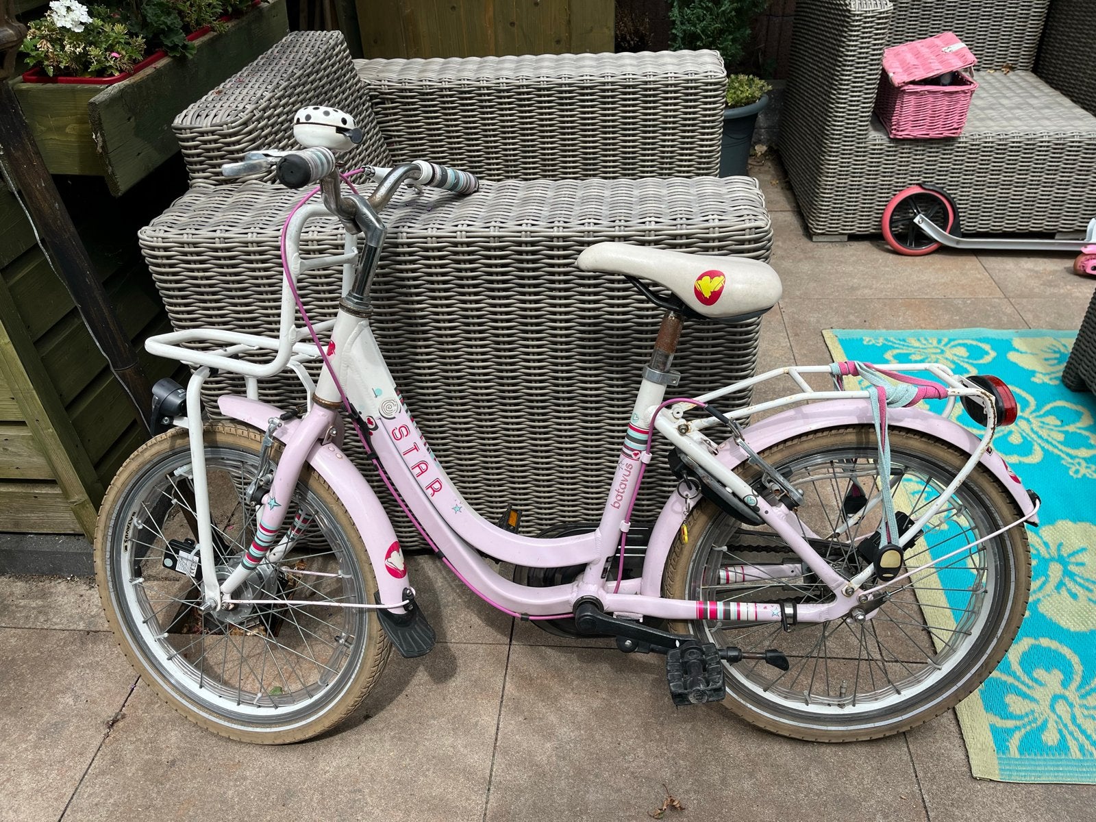 Meisjesfiets 20 inch - Roze kinderfiets, Ophalen, Gebruikt, 20 inch