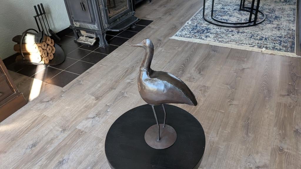 Metalen vogel decoratie, Tuin en Terras, Tuinbeelden, Ophalen of Verzenden, Metaal, Overige typen