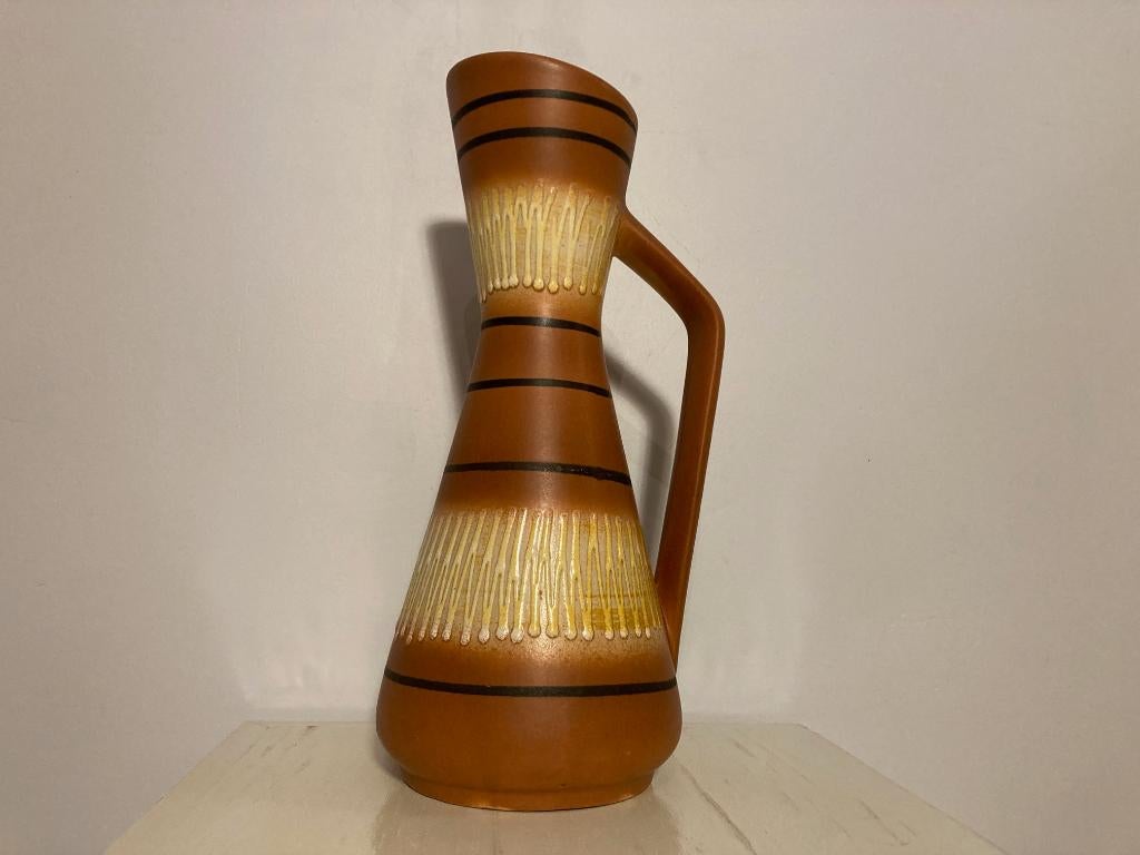 Scheurich vintage keramische vaas met handvat, Antiek en Kunst, Ophalen of Verzenden