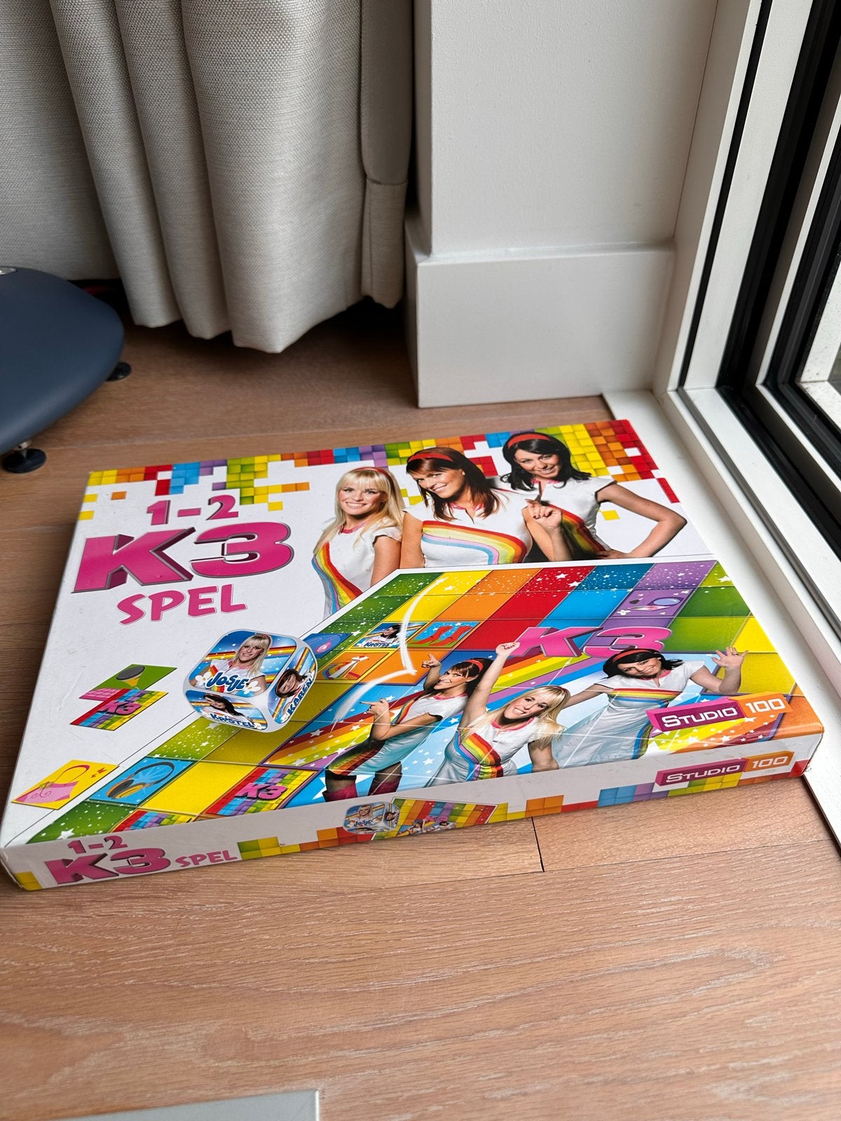 1-2 K3 Bordspel met Josje, Karen en Kristel, Drie of vier spelers, Ophalen of Verzenden, Gebruikt