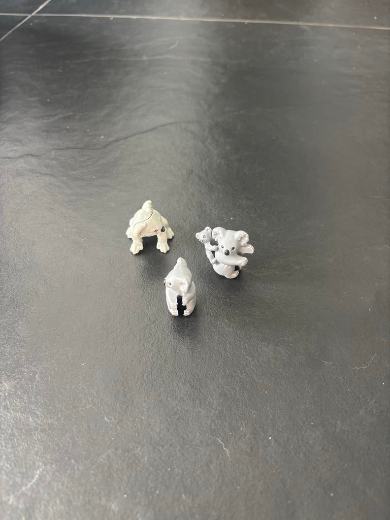 Set van 3 kleine dierenbeeldjes (koala), Ophalen of Verzenden, Gebruikt