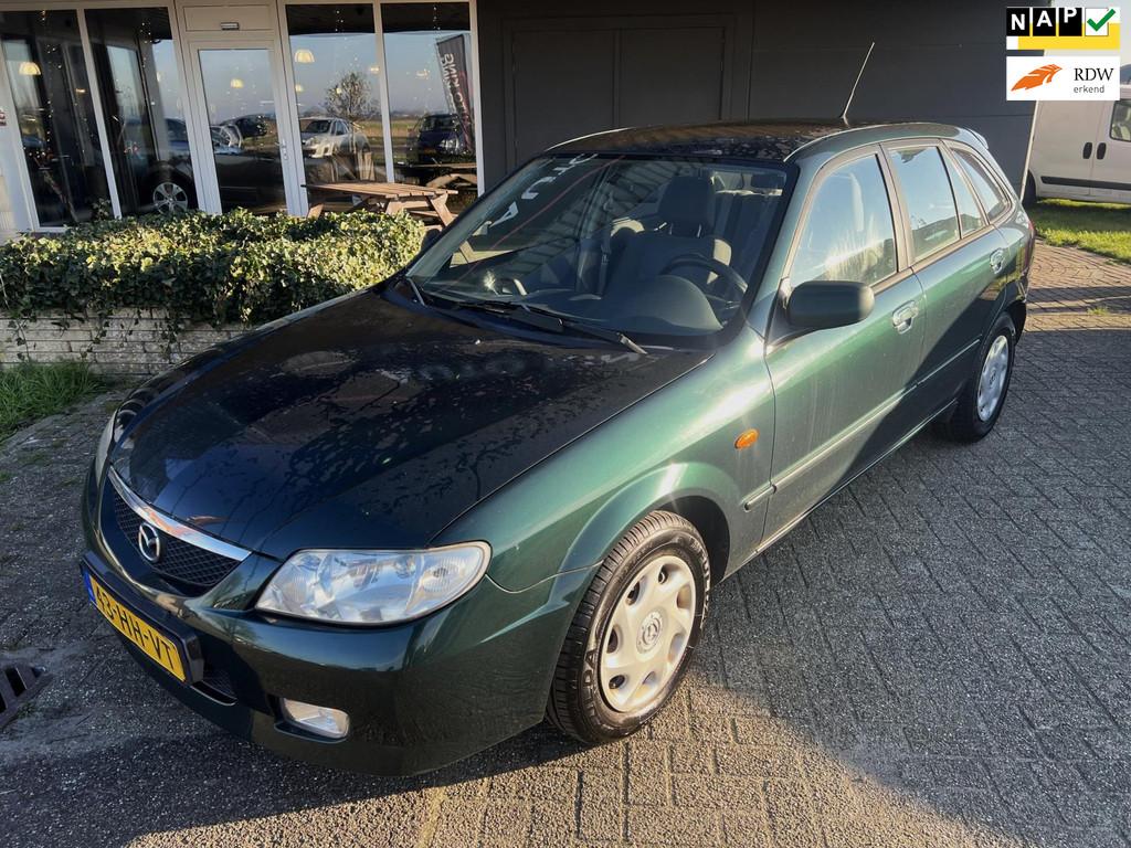 Mazda 323 Fastbreak 1.6i Exclusive AIRCO/STRB/AIRBAG ELEK PA, Auto's, Metallic lak, Stof, Gebruikt, Zwart