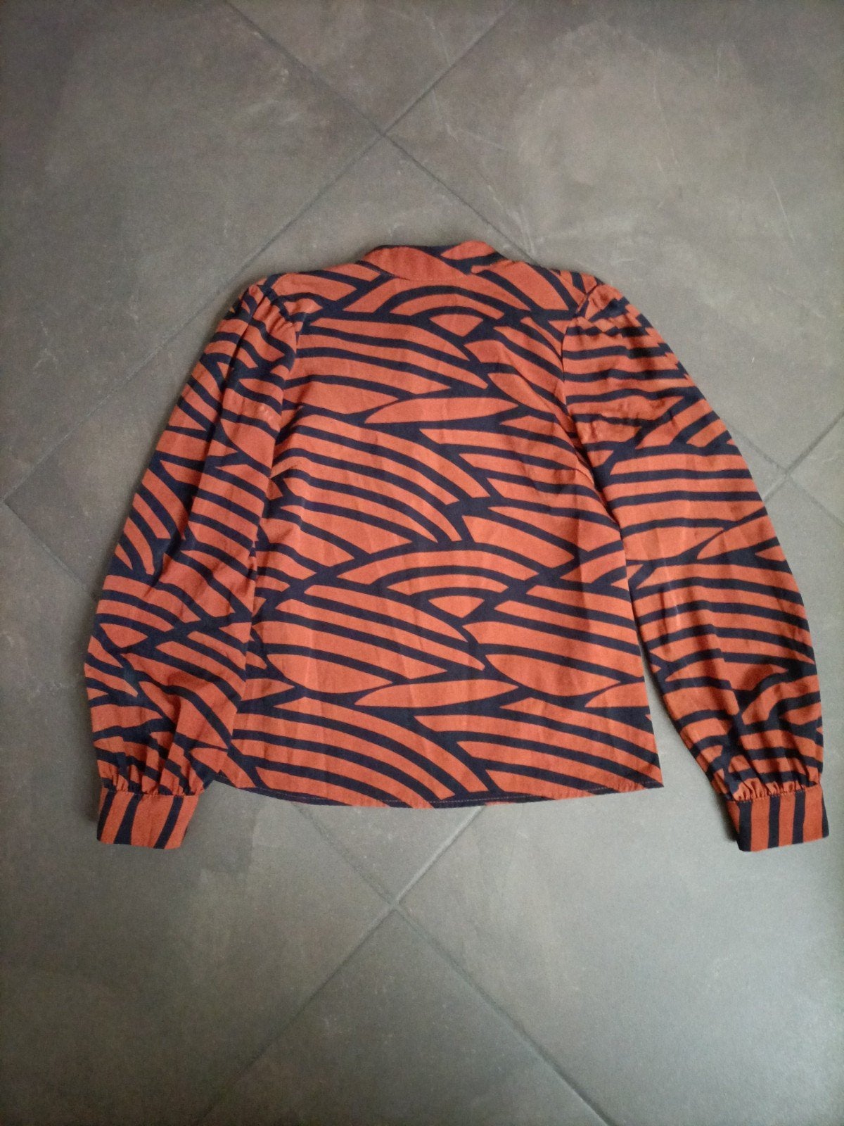 VILA Blouse met print - Maat 36 (S), VILA, Oranje, Ophalen of Verzenden, Zo goed als nieuw