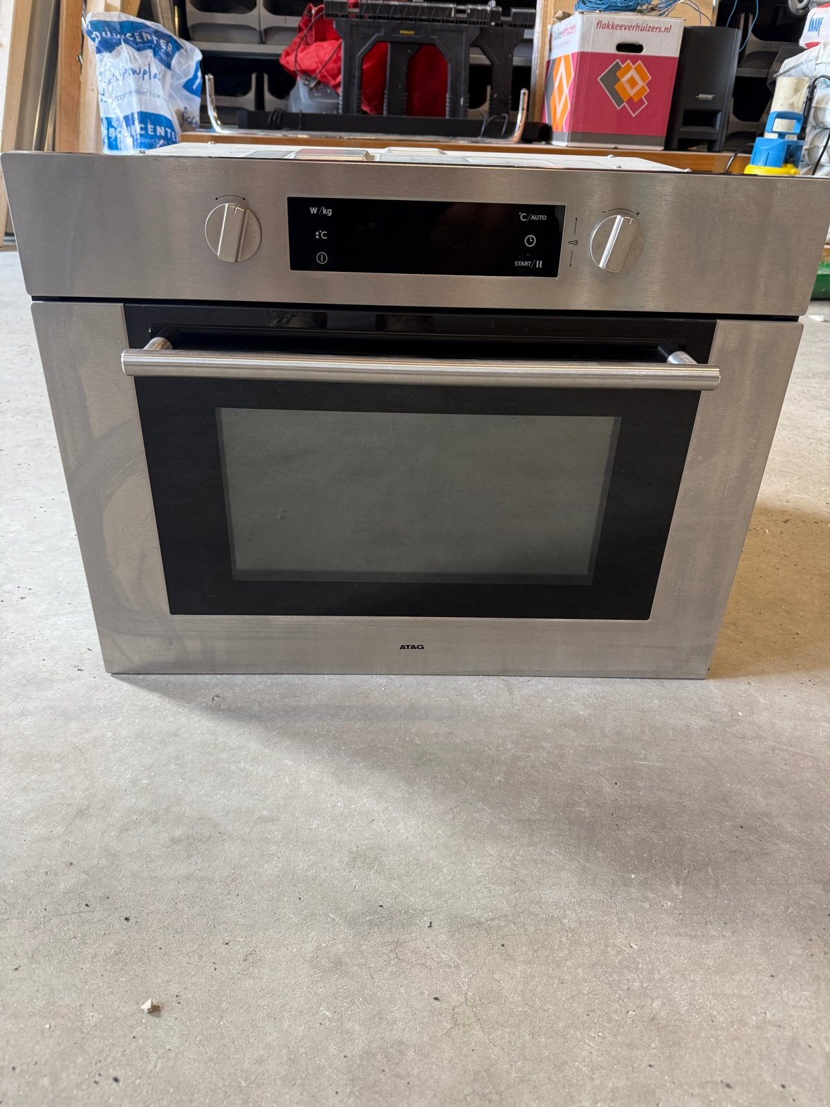 ATAG MC4111EUU/A07 Combi-oven - Inbouw - RVS, Ophalen, 45 tot 50 cm, Gebruikt, Combi-oven