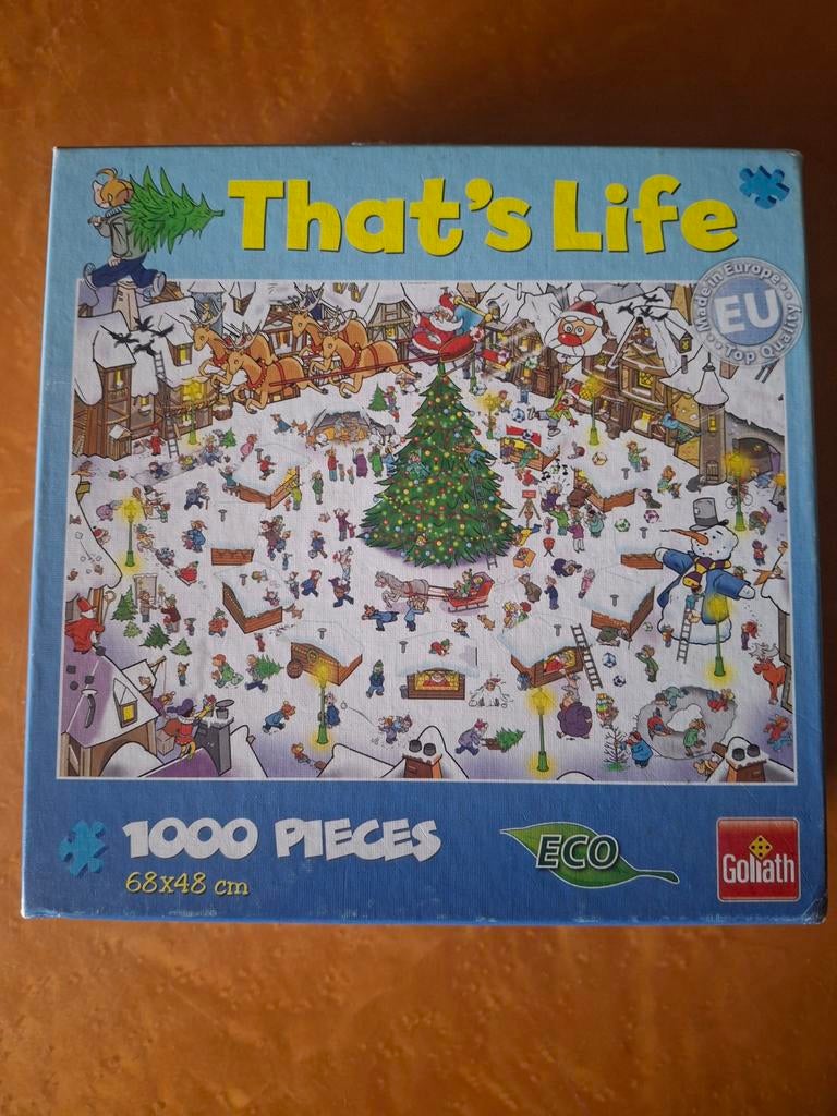 That's life puzzel kerst, Ophalen of Verzenden, 500 t/m 1500 stukjes, Zo goed als nieuw