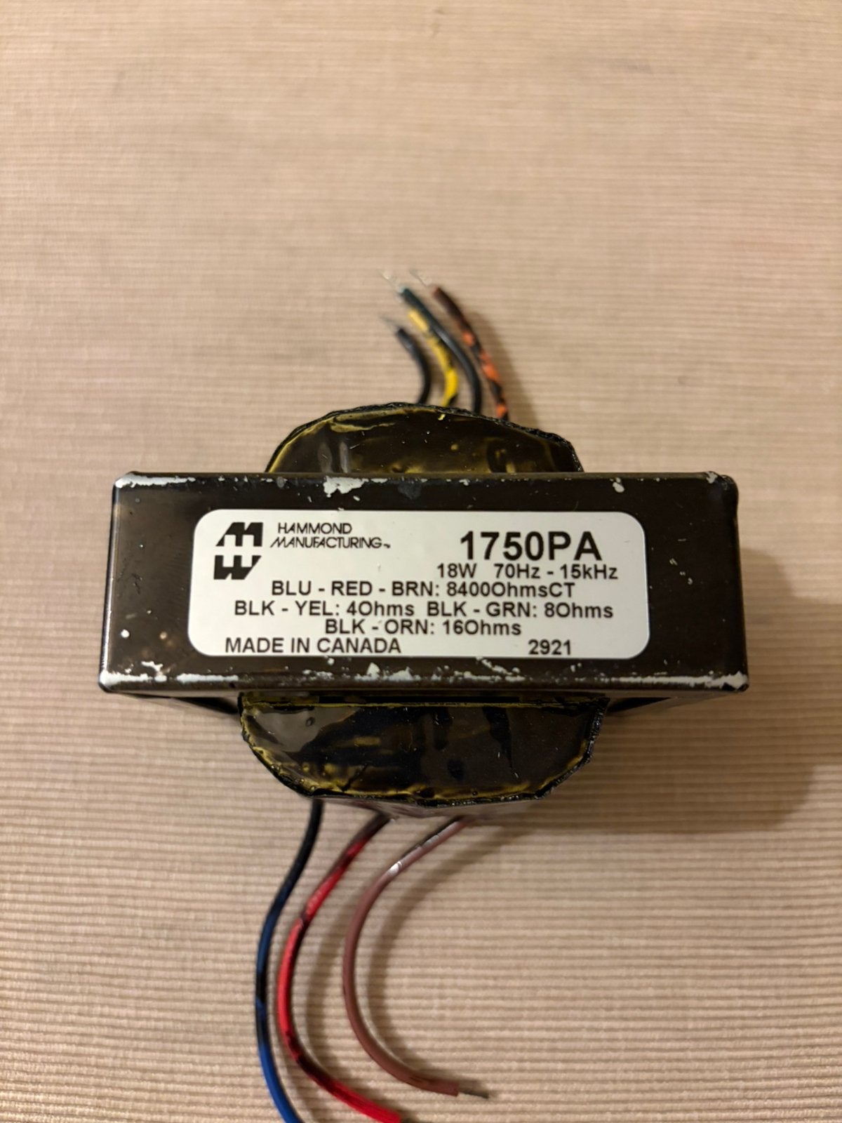 Hammond Transformator voor 18 Watt Marshall versterkers, Ophalen of Verzenden, Zo goed als nieuw, Elektrische gitaar