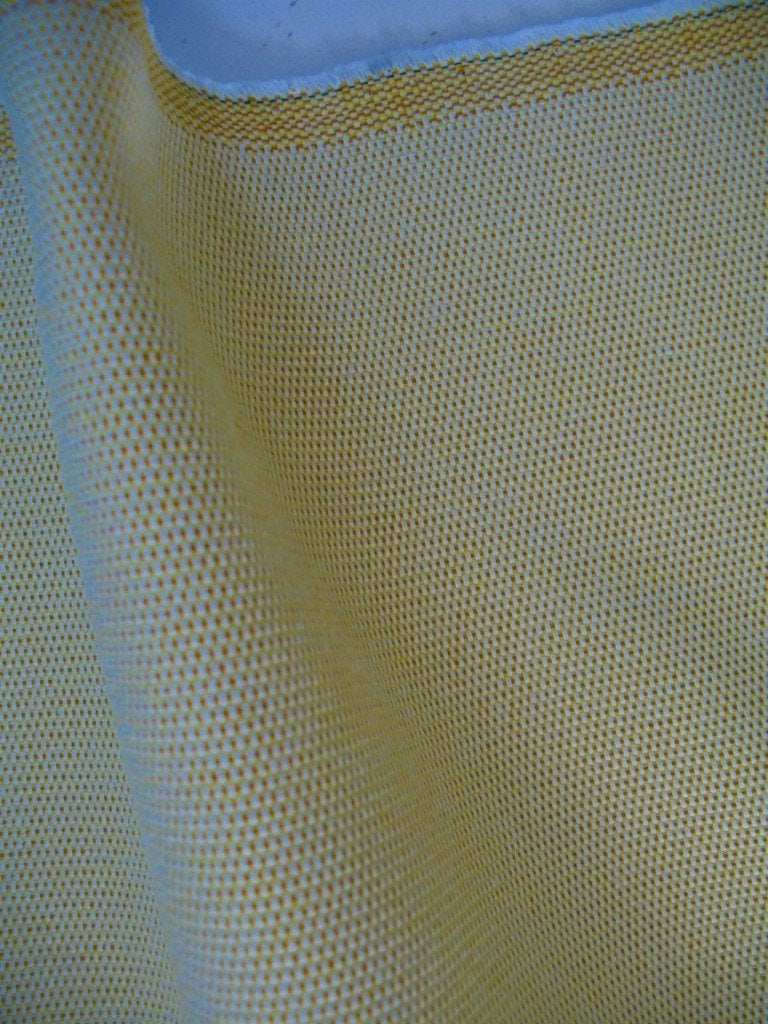 Kvadrat Patio geel+wit; OUTDOOR/INDOOR meubelstof 2,3 meter, Overige materialen, 120 cm of meer, Geel, Ophalen of Verzenden