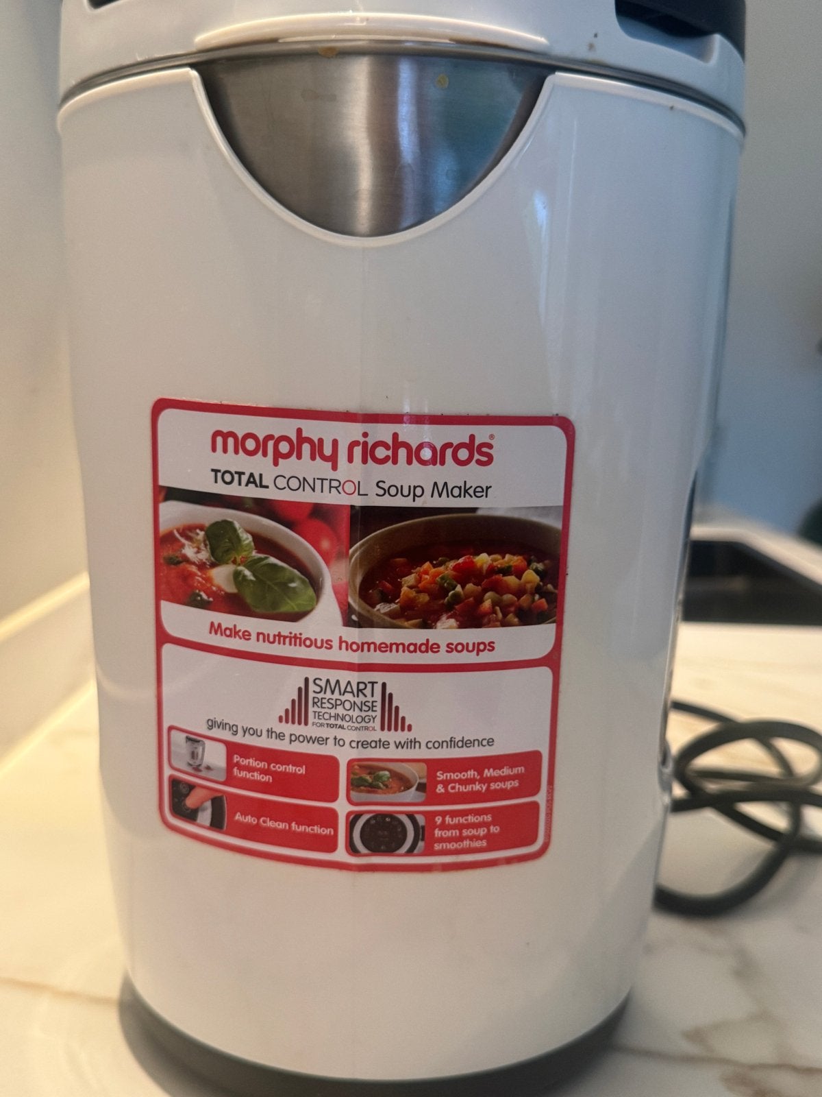 Morphy Richards Total Control Soepmaker - 9 functies, Verzenden, Zo goed als nieuw