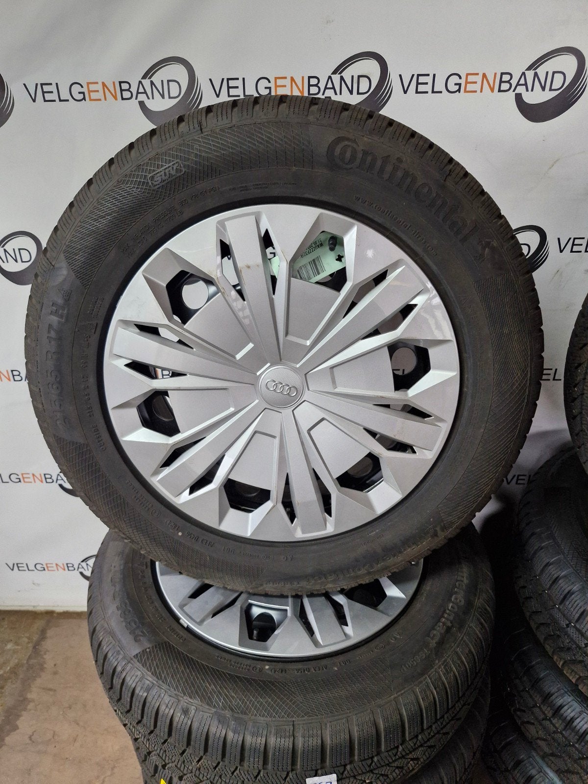 Winterset s Audi Q3 215 65 17 5x112 57,1 staal winterbanden, Audi, ., Banden en Velgen, 17 inch