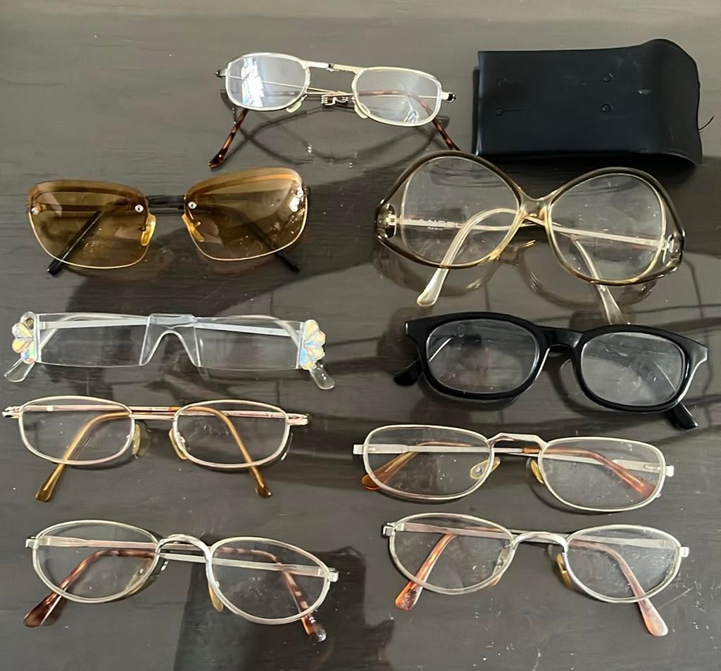 Partijtje brillen wv 1 vintage Lancel bril, Ophalen of Verzenden, Zo goed als nieuw, Bril, Overige merken