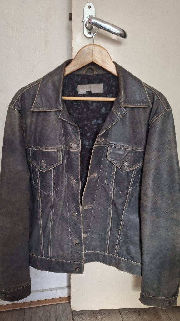 Leren jack iceberg, Verzenden, Icejeans, Maat 56/58 (XL), Zo goed als nieuw