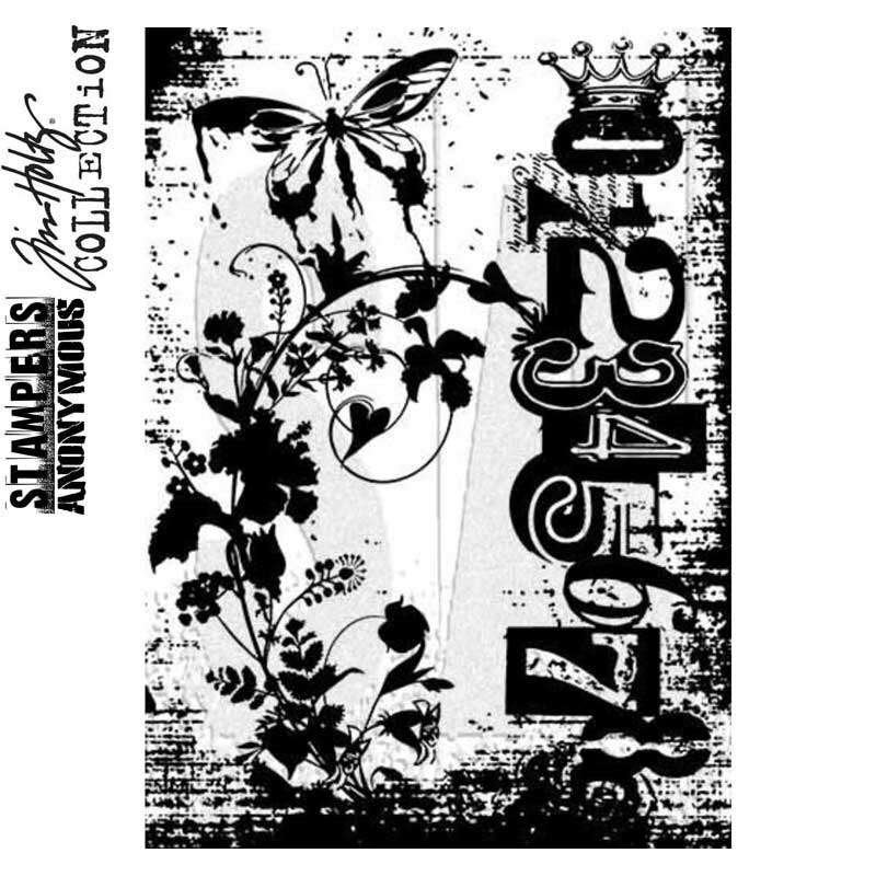 SA Tim Holtz Cling Stamp Components Fairy Garden #029, Hobby en Vrije tijd, Stempelen, Verzenden, Nieuw, EZ-mounted stempel