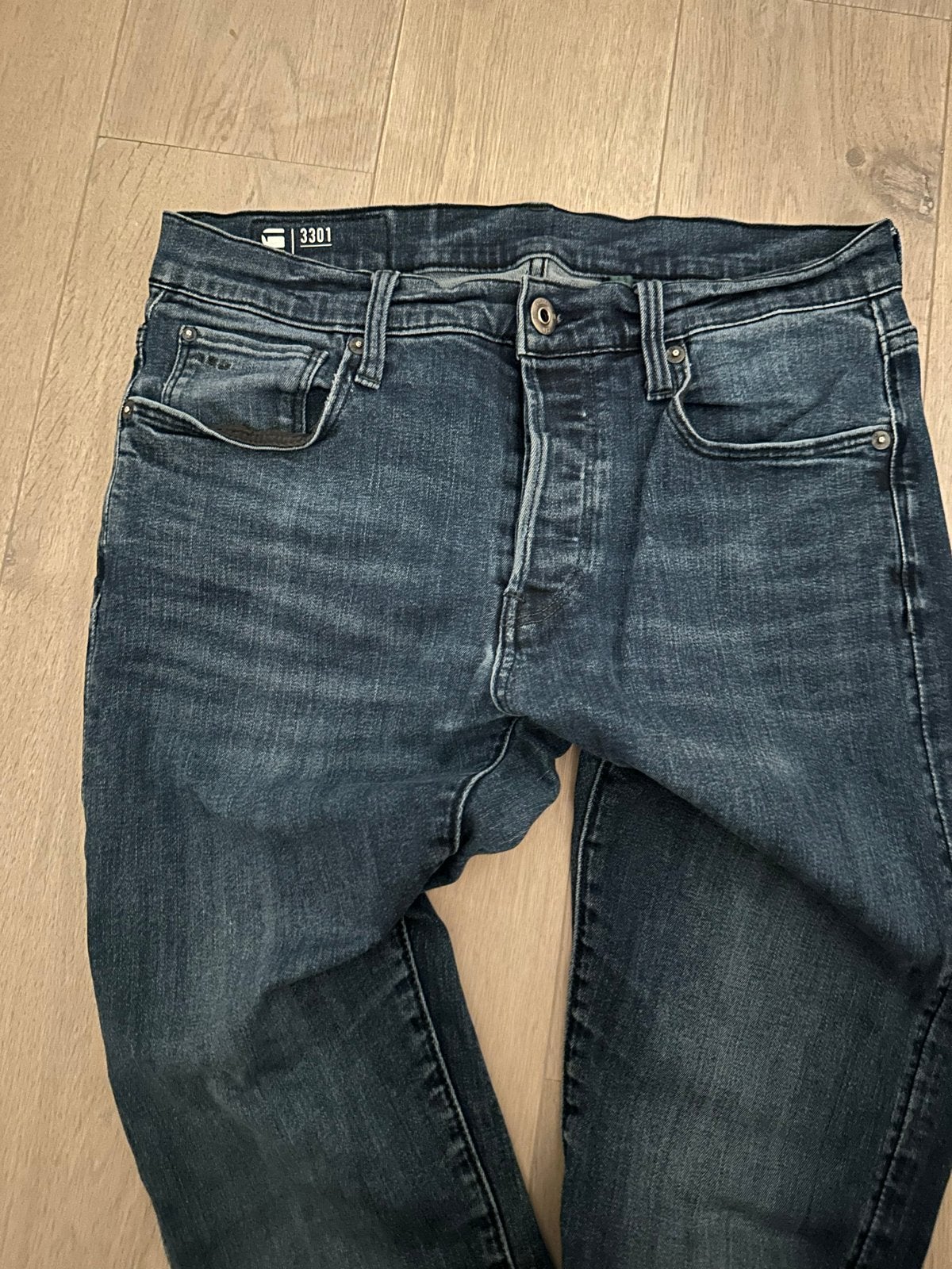 G-Star RAW 3301 Jeans - goede staat, Kleding | Heren, Spijkerbroeken en Jeans, Ophalen of Verzenden, Zo goed als nieuw, Blauw