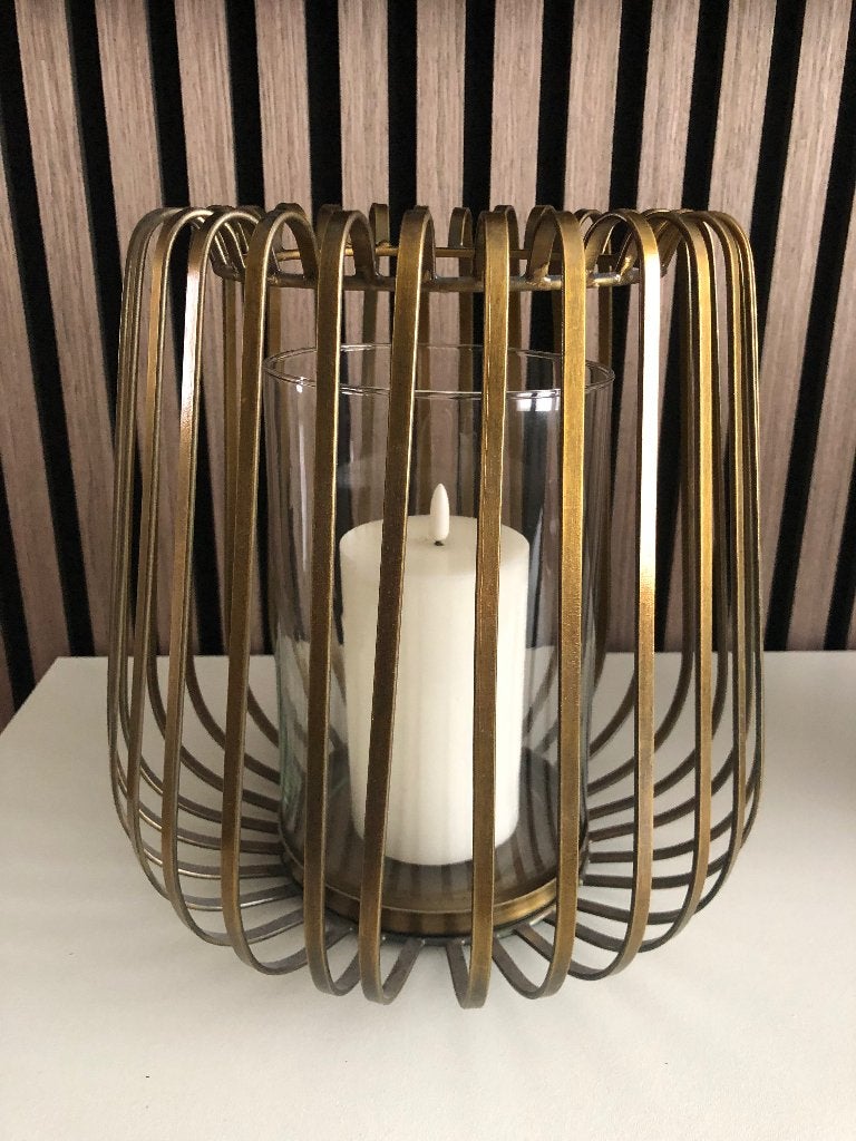 Windlicht messing, Ophalen, Zo goed als nieuw, Overige materialen, Windlicht
