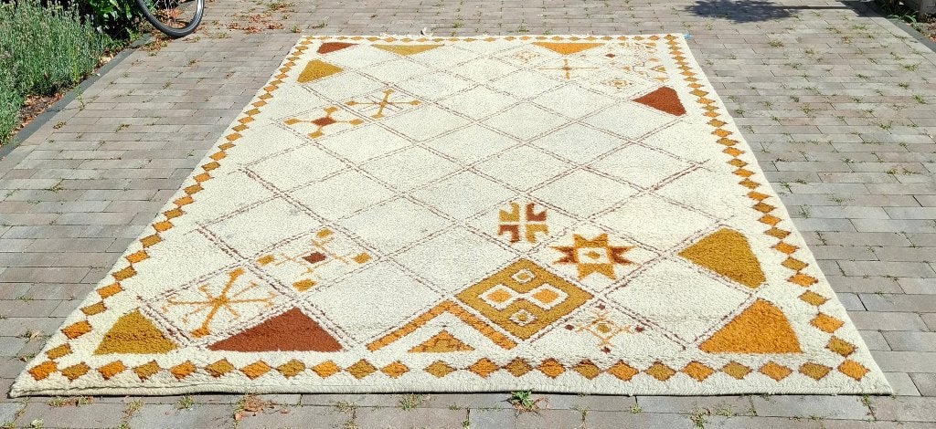 Wollen vloerkleed Berber 235x340, Huis en Inrichting, Stoffering | Tapijten en Kleden, Ophalen, Gebruikt, 200 cm of meer, Traditioneel berbers