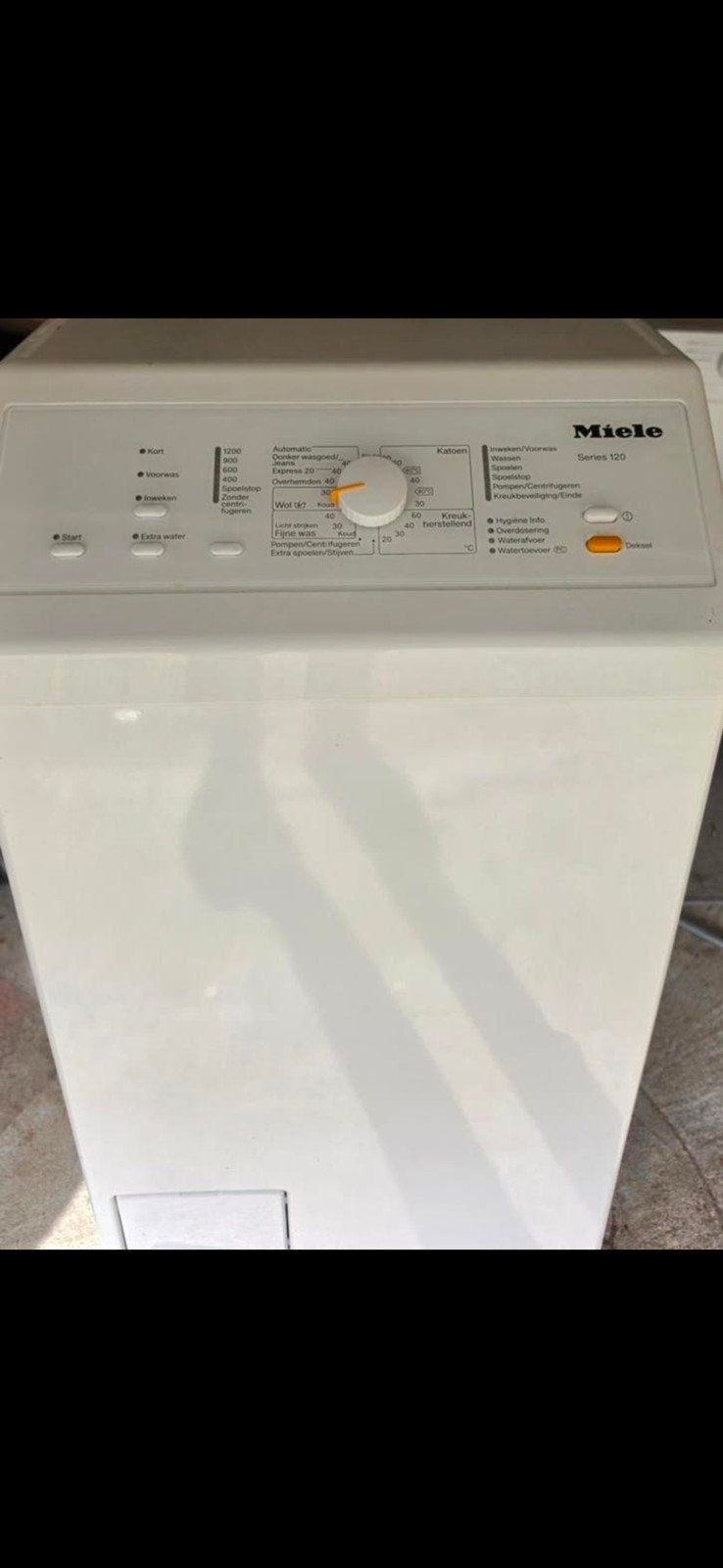 Miele Bovenlader Wasmachine - Compact en Efficiënt 2021, Ophalen of Verzenden, 1200 tot 1600 toeren, Wolwasprogramma, 85 tot 90 cm