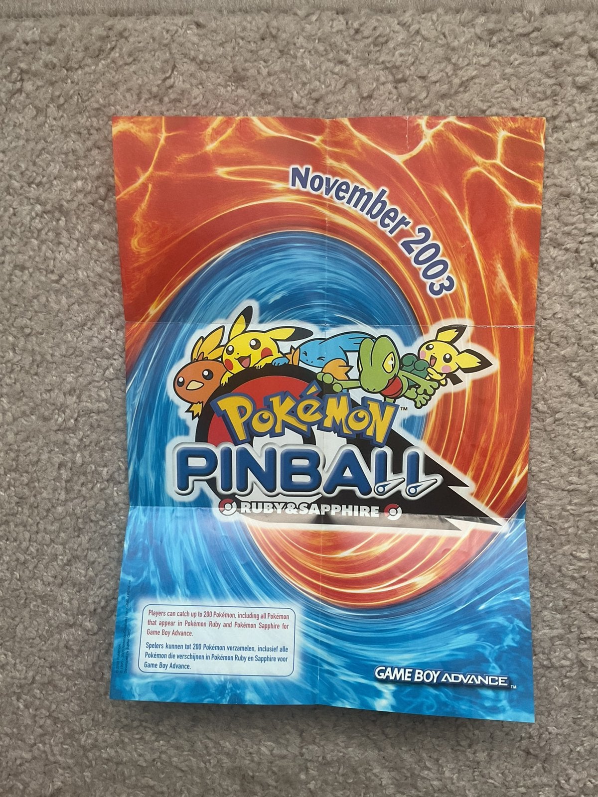 Pokemon pinball mini poster, Ophalen of Verzenden