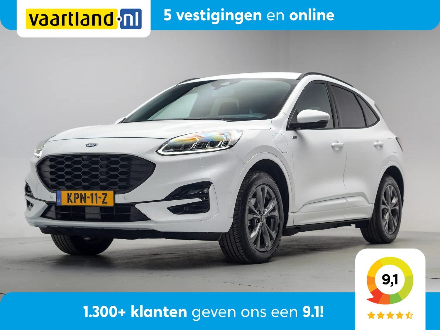 Ford Kuga 2.5 PHEV ST-Line Aut. [ Navi Head-up Winterpakket, Auto's, Automaat, 14 kWh, Gebruikt, 4 cilinders