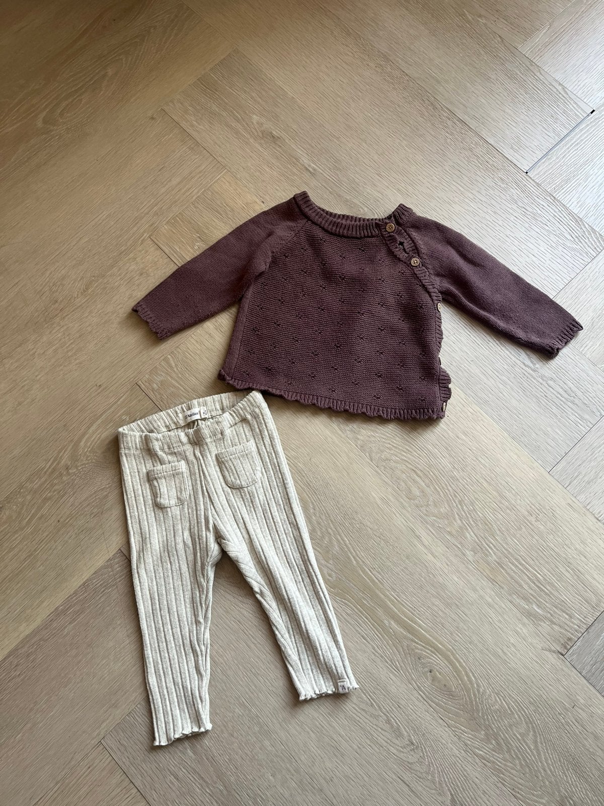 Lil Atelier setje broekje en trui maat 74, 9 mnd als nieuw, Setje, Verzenden, Meisje, Lil Atelier