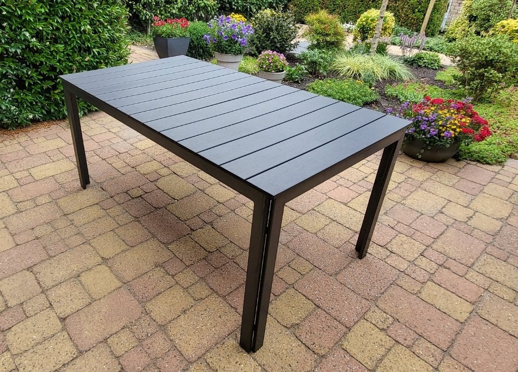 Tuintafel, Ophalen, Gebruikt, Rechthoekig, Aluminium