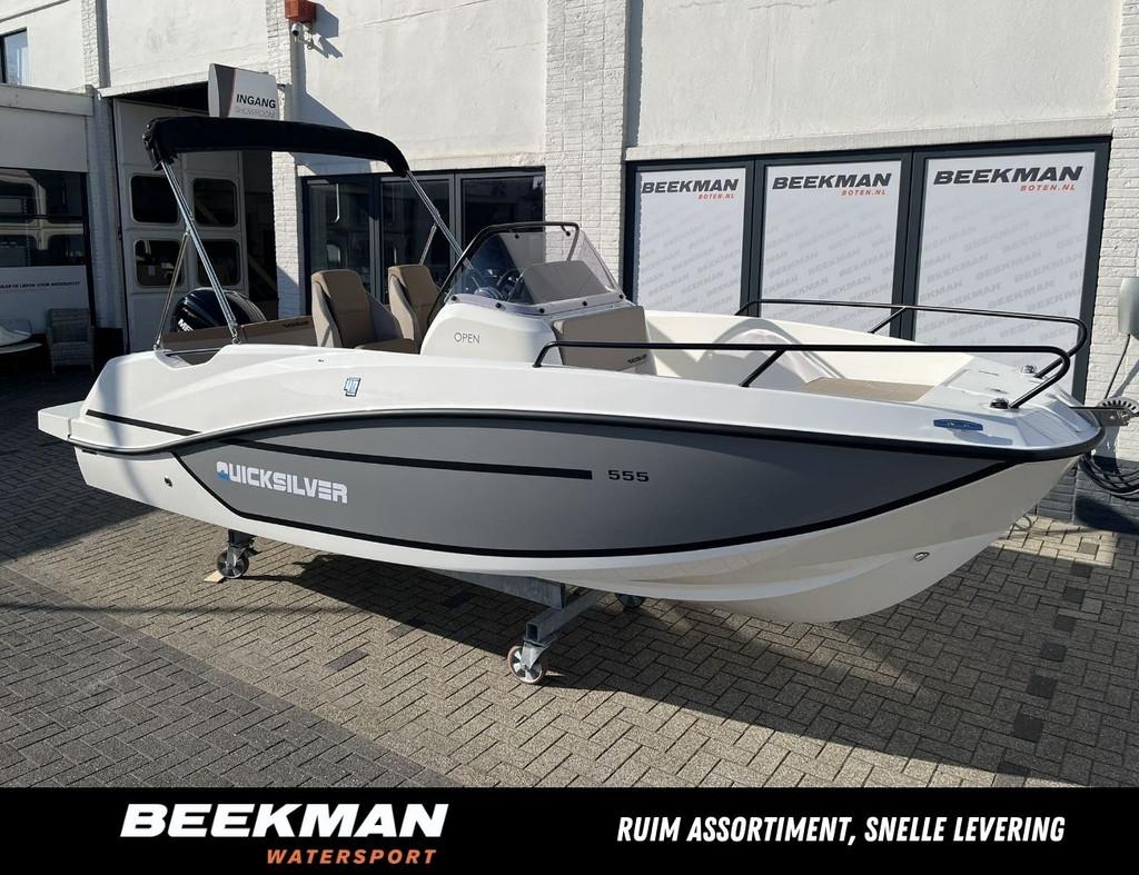 QUICKSILVER 555 Open met Mercury 80 PK! Nieuw, Nieuw, Polyester, Benzine, 70 pk of meer