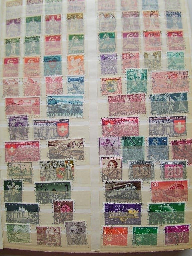 Stockboek Zwitserland Nederland Belgie Duitsland, Postzegels en Munten, Ophalen of Verzenden, Buitenland