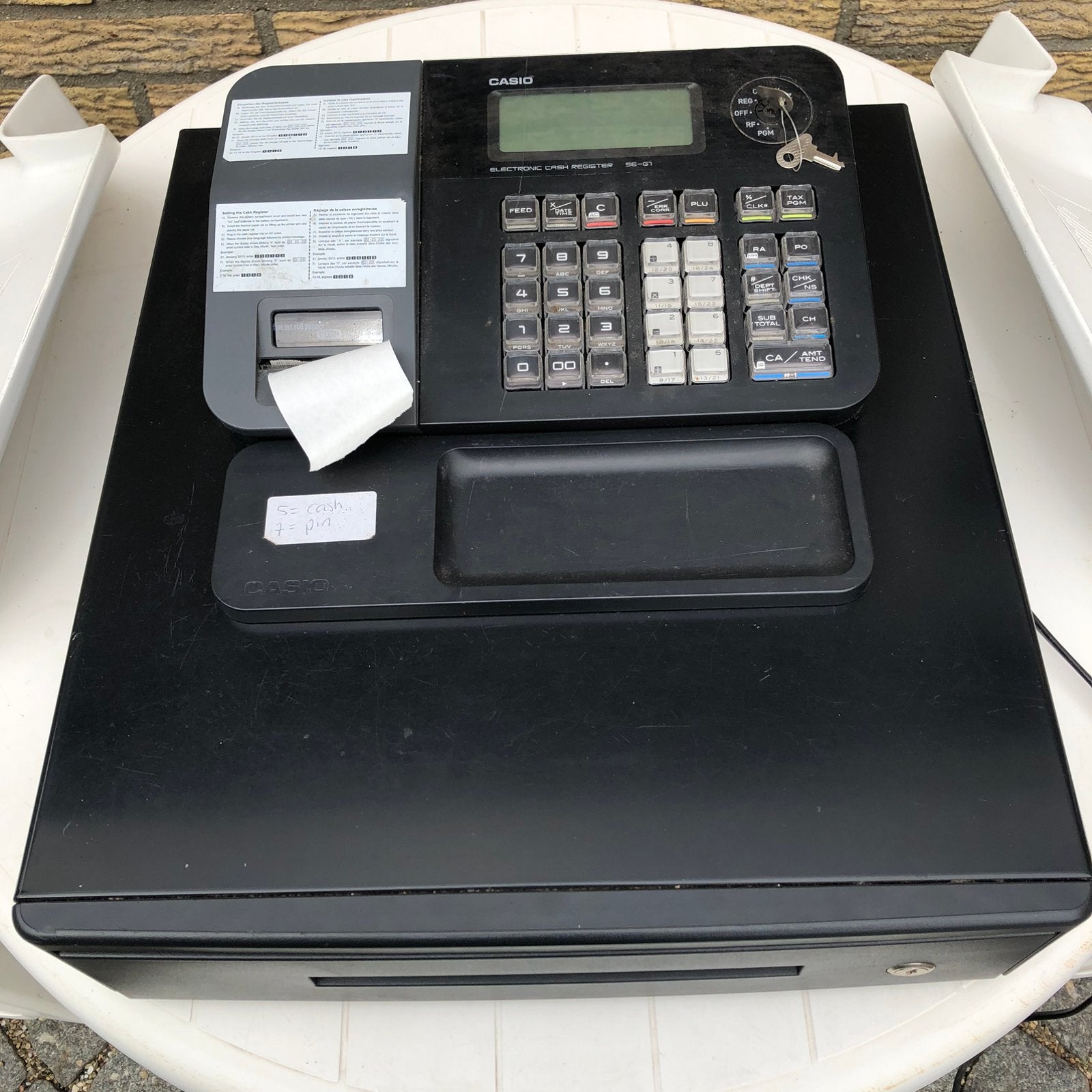 Casio Electronic Cash Register, Ophalen, Gebruikt