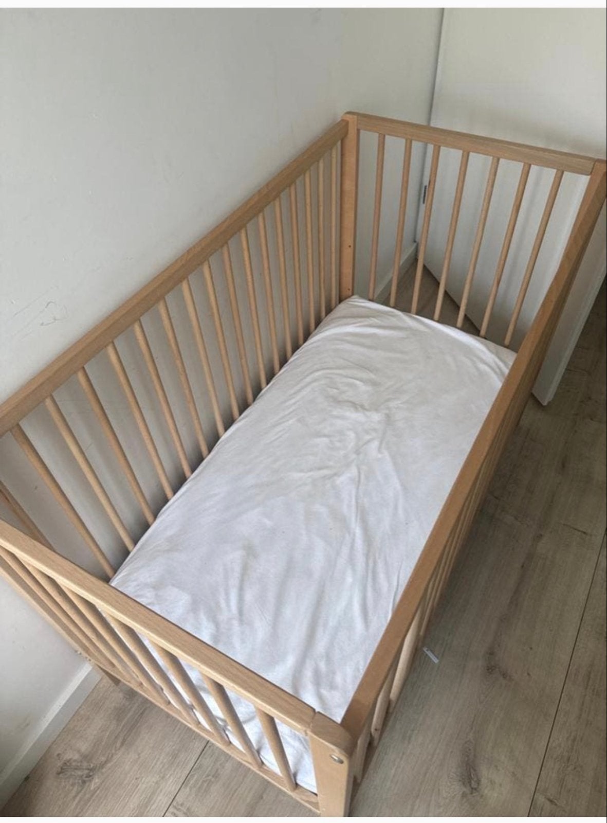 Prenatal ledikant 60x120 zo goed als nieuw, Ophalen, Zo goed als nieuw, Lattenbodem, Minder dan 140 cm