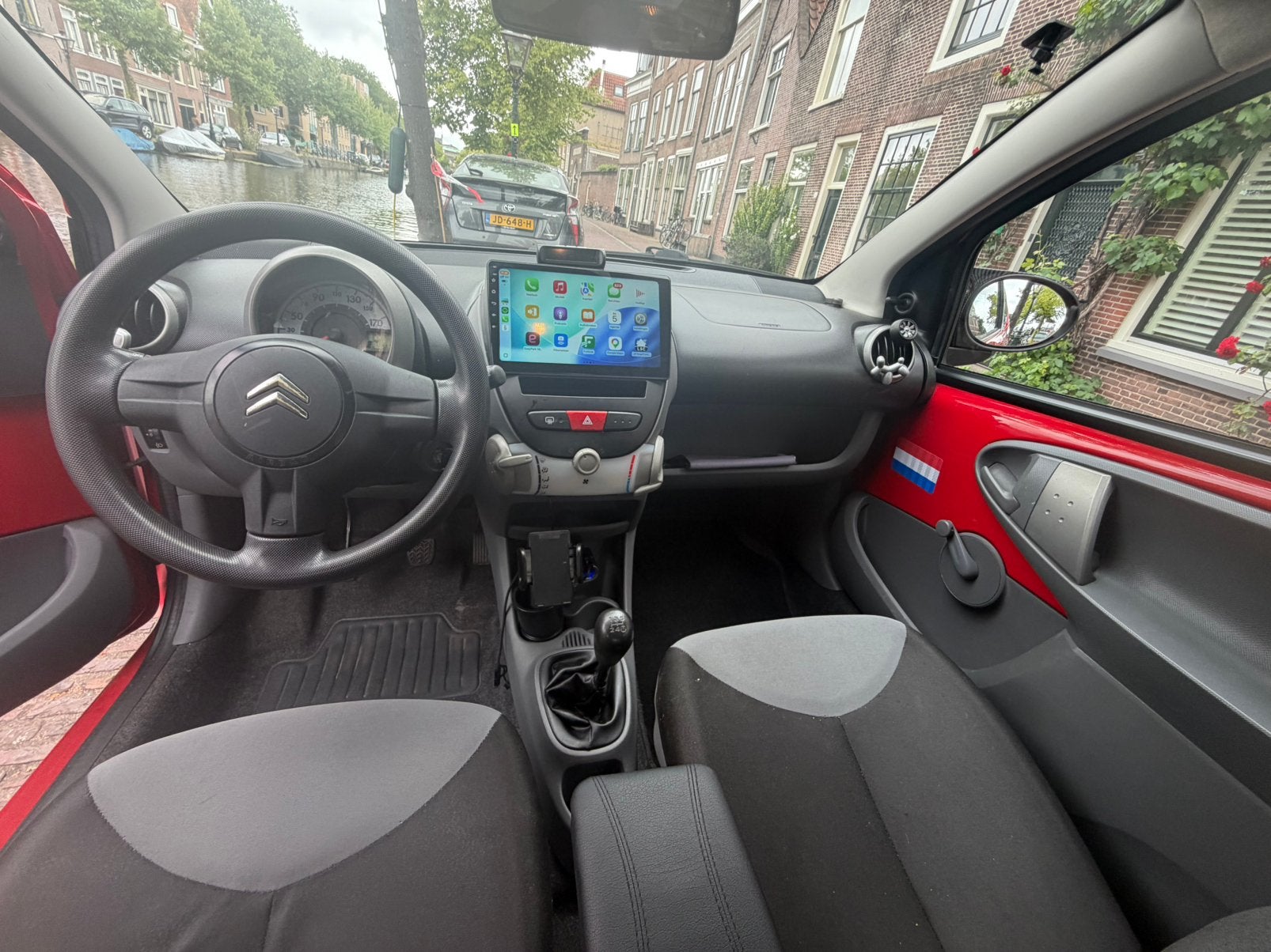 Citroën C1 1.0 Benzine Rood 2007 Carplay APK t/m 15-01-2027, Auto's, Citroën, Voorwielaandrijving, 4 stoelen, C1, 68 pk