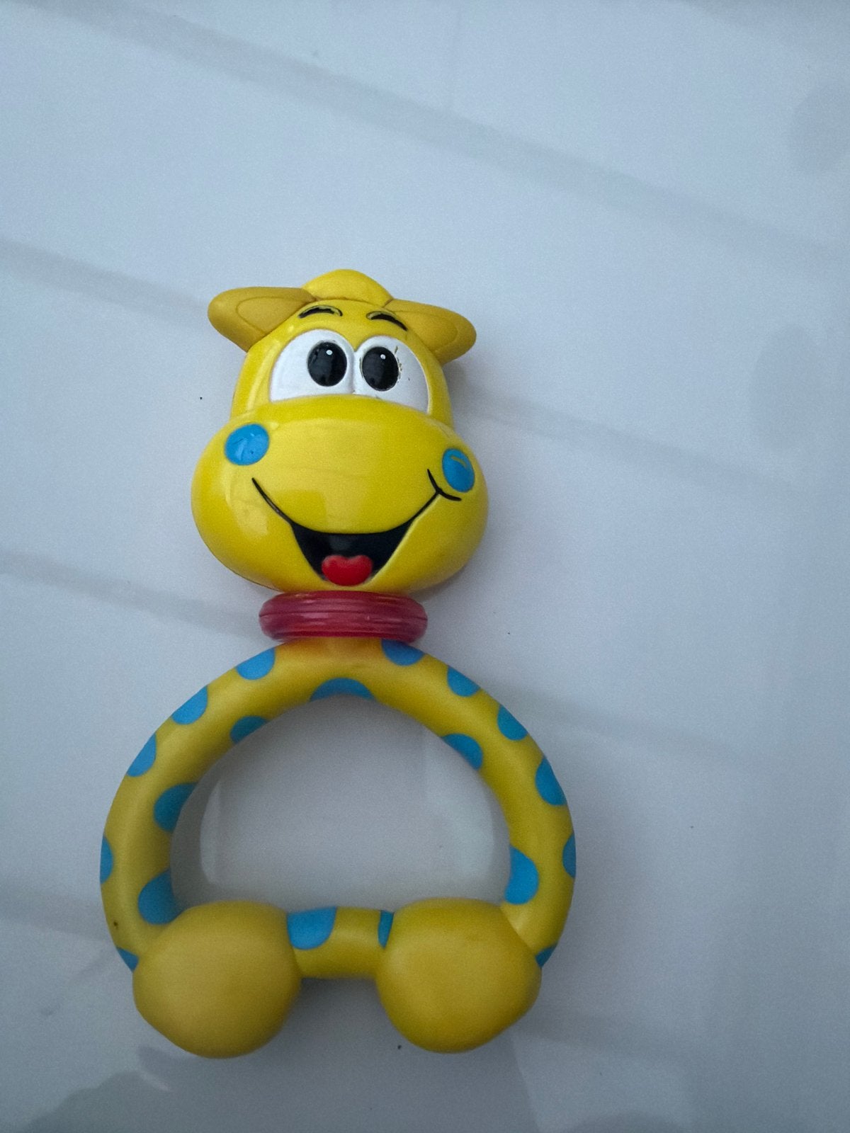 Chicco Rammelaar Geel Girafje, Ophalen of Verzenden, Gebruikt, Rammelaar, Met geluid