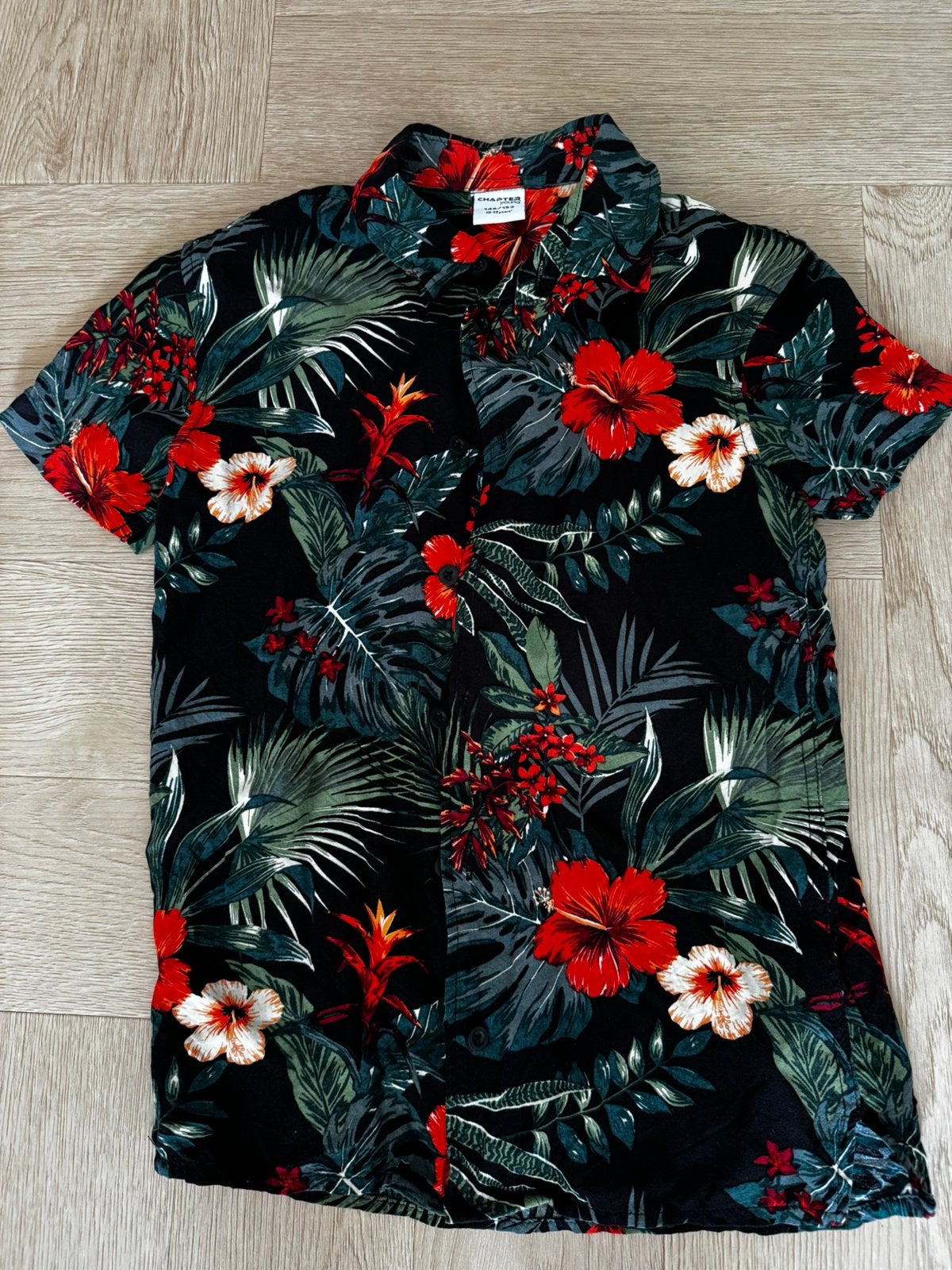 Hawaii blouse maat 146-152, Ophalen, Zo goed als nieuw, Jongen of Meisje, Overhemd of Blouse