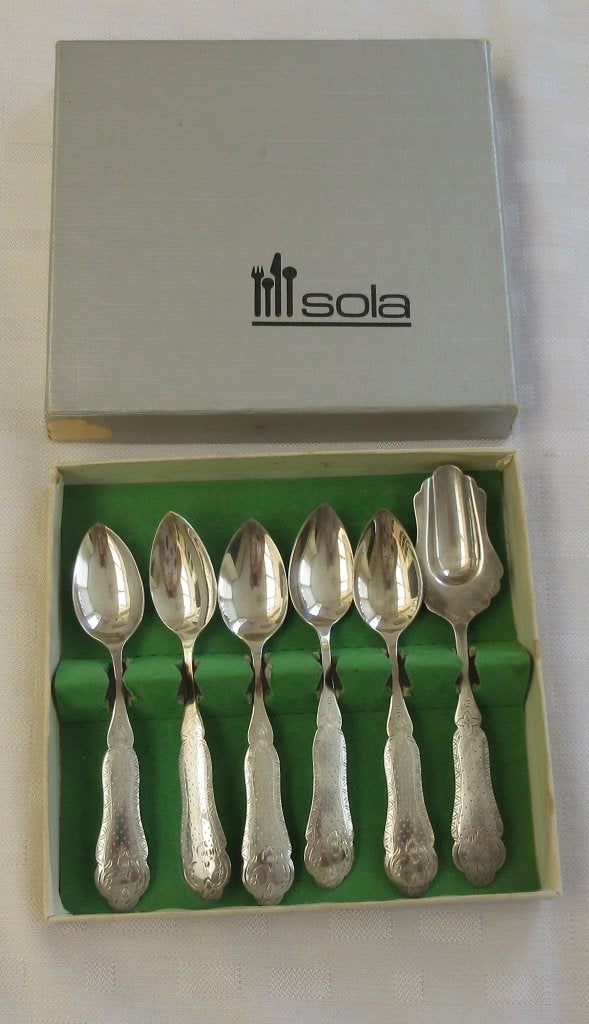 Theelepeltjes met suikerschep Sola, Ophalen of Verzenden